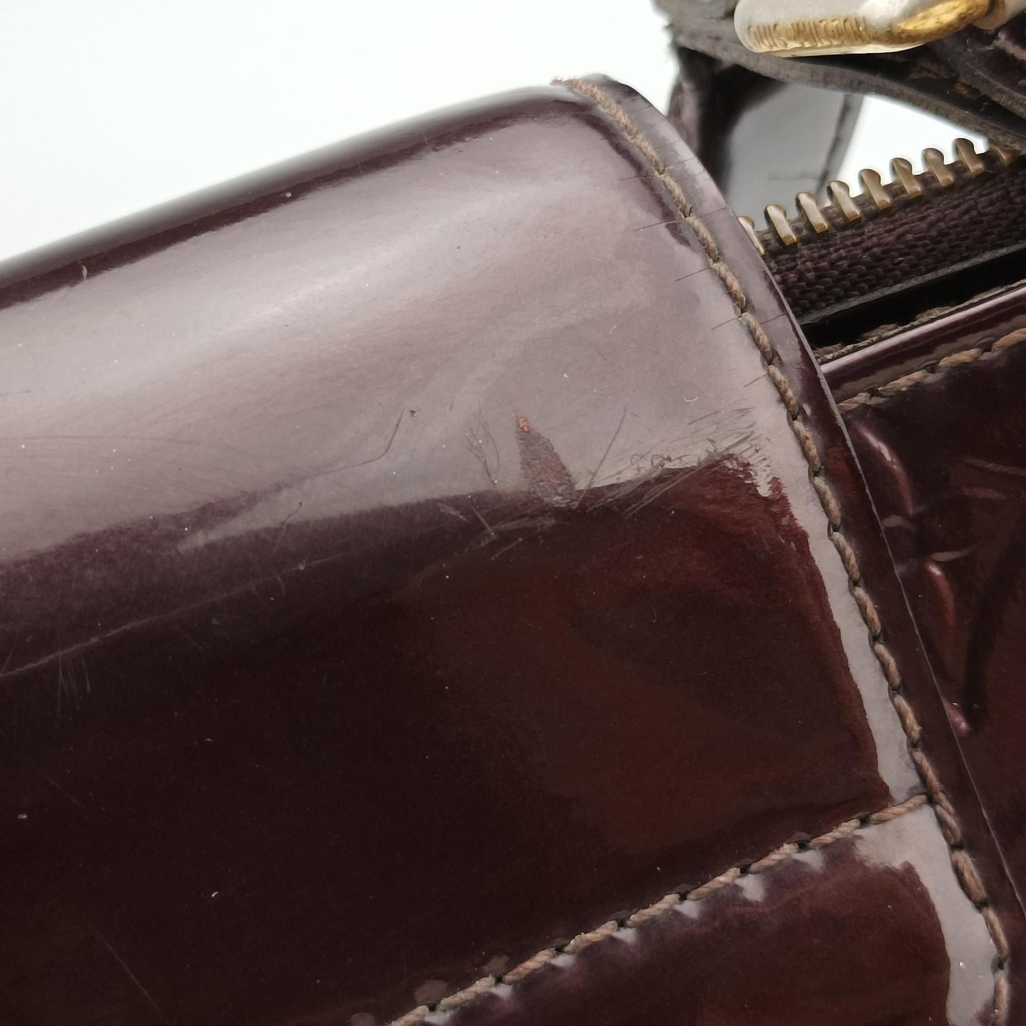 Pre-owned Louis Vuitton MELROSE AVENUE AMARANTE Vernis M93757 handbag | stylenewstar
