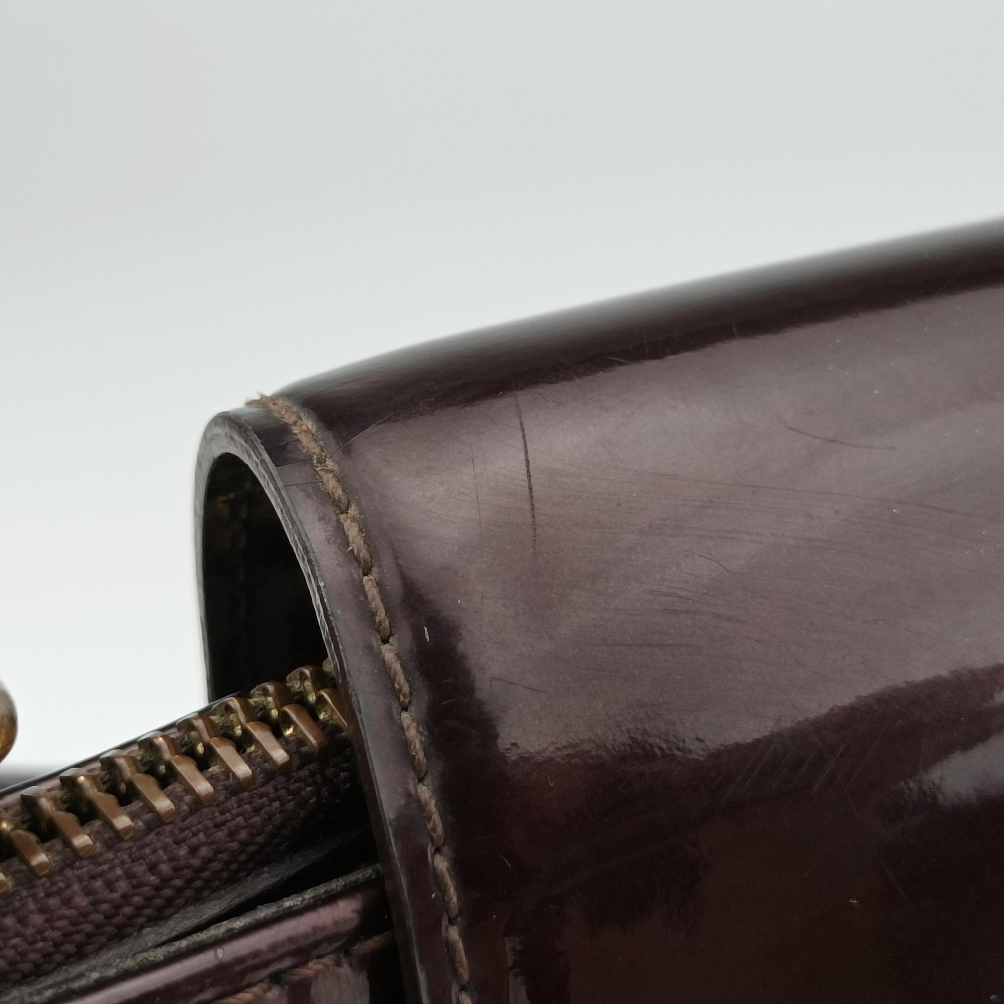 Pre-owned Louis Vuitton MELROSE AVENUE AMARANTE Vernis M93757 handbag | stylenewstar