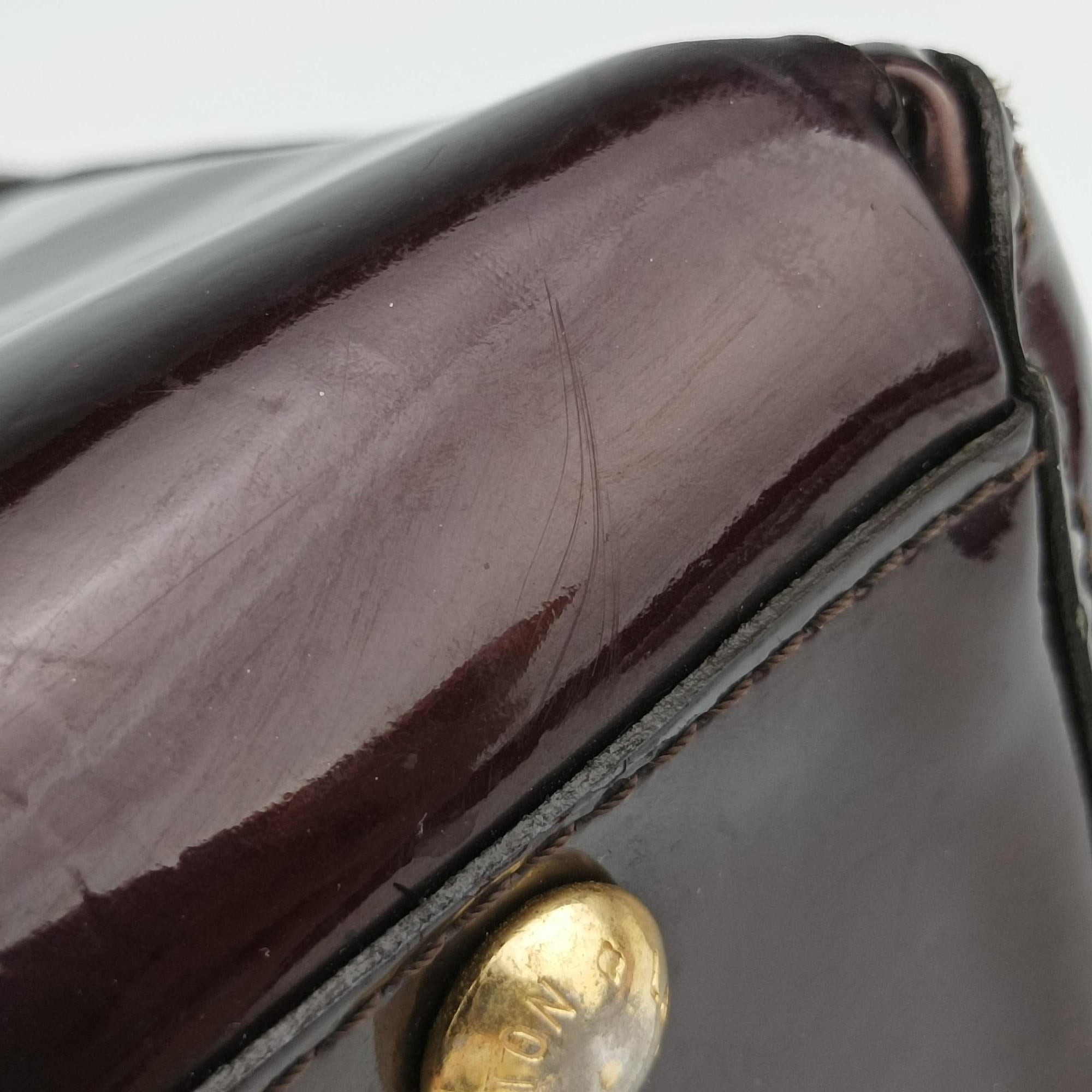 Pre-owned Louis Vuitton MELROSE AVENUE AMARANTE Vernis M93757 handbag | stylenewstar