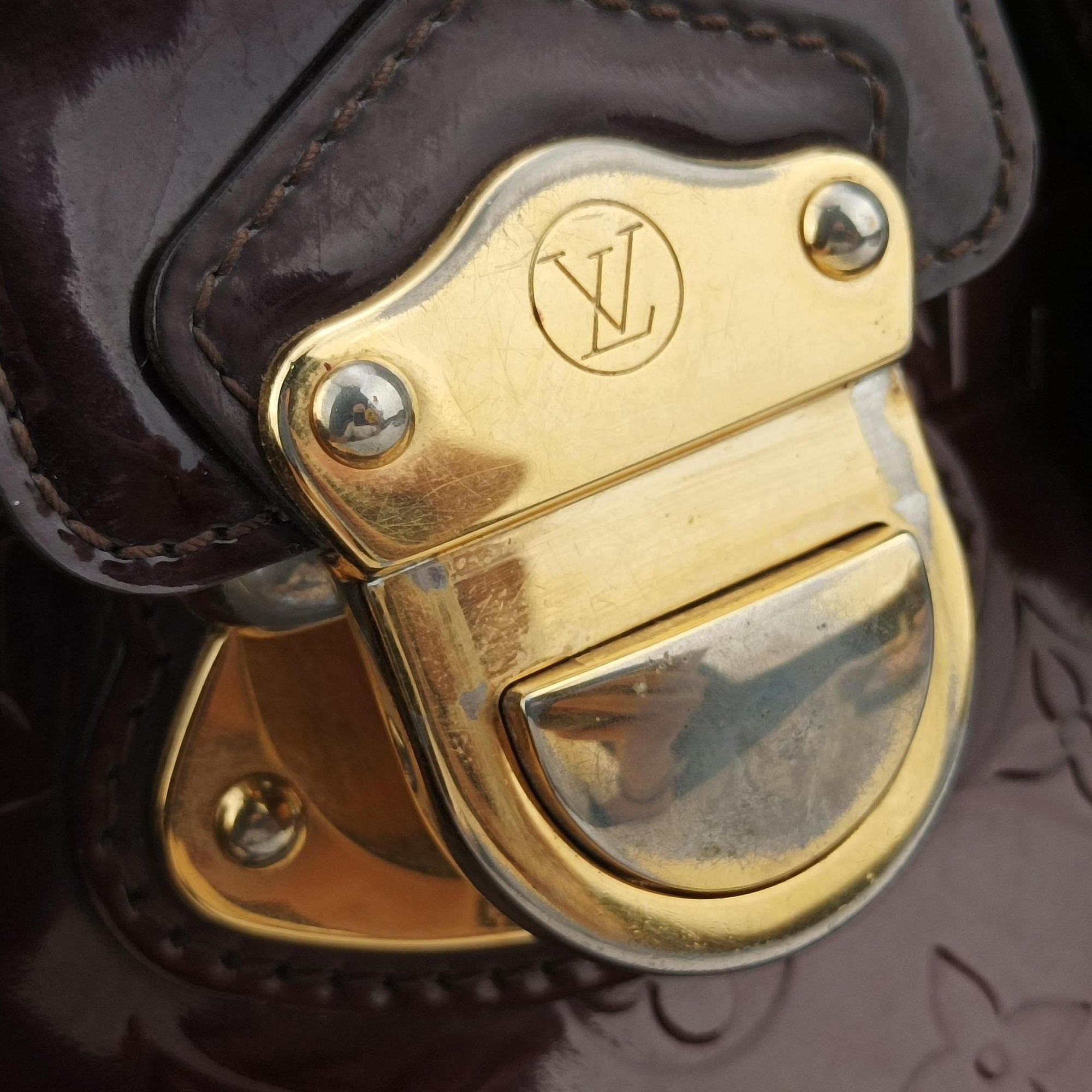 Pre-owned Louis Vuitton MELROSE AVENUE AMARANTE Vernis M93757 handbag | stylenewstar