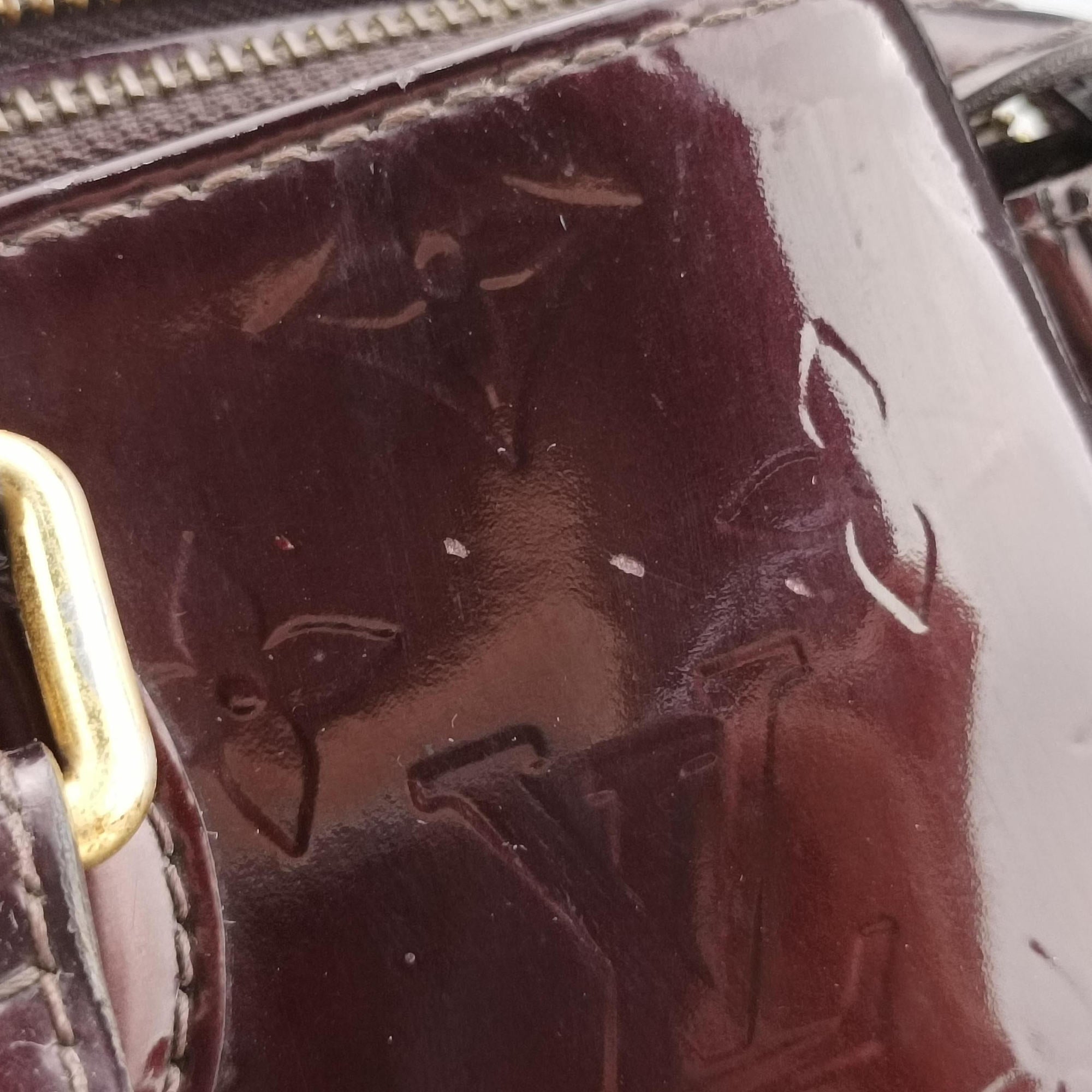 Pre-owned Louis Vuitton MELROSE AVENUE AMARANTE Vernis M93757 handbag | stylenewstar