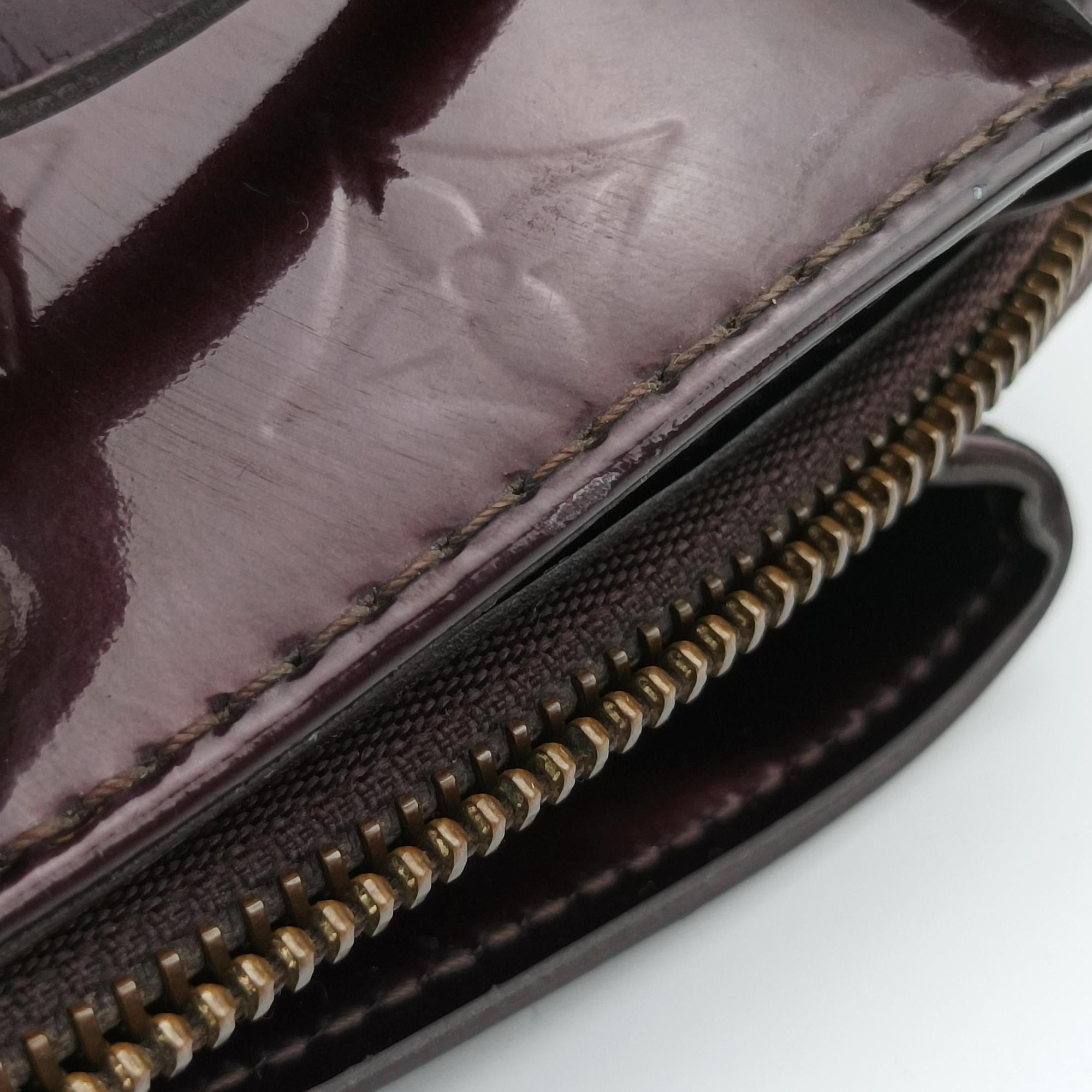 Pre-owned Louis Vuitton MELROSE AVENUE AMARANTE Vernis M93757 handbag | stylenewstar