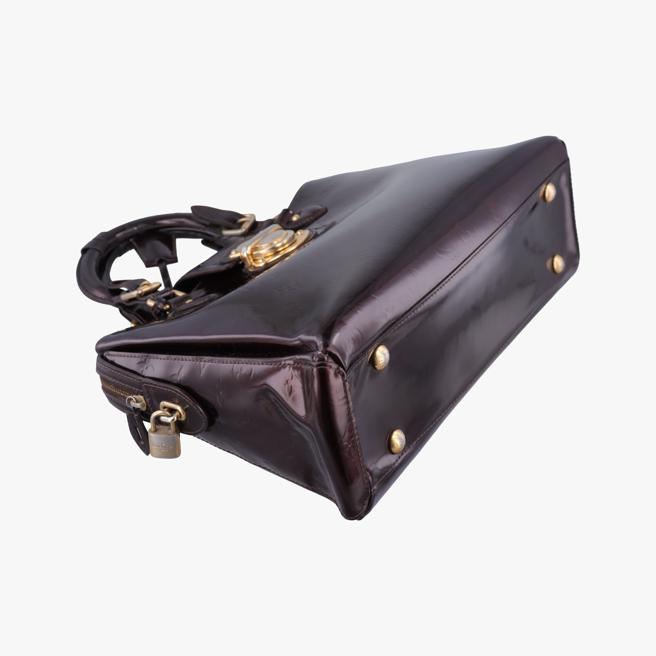 Pre-owned Louis Vuitton MELROSE AVENUE AMARANTE Vernis M93757 handbag | stylenewstar