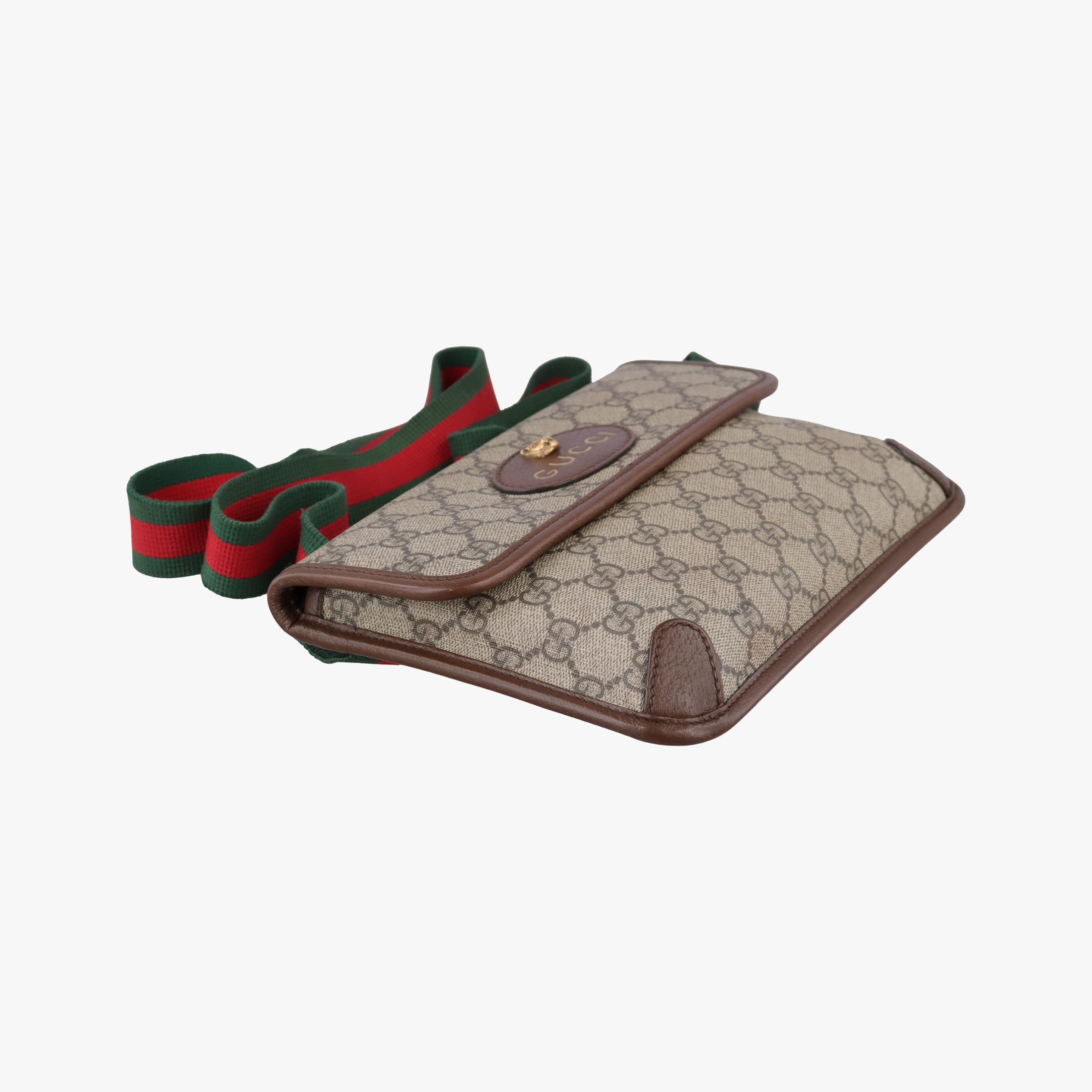 Pre-owned Gucci NEO VINTAGE GG Supreme Brown PVC coated canvas×Leather 493930 shoulderbag | stylenewstar