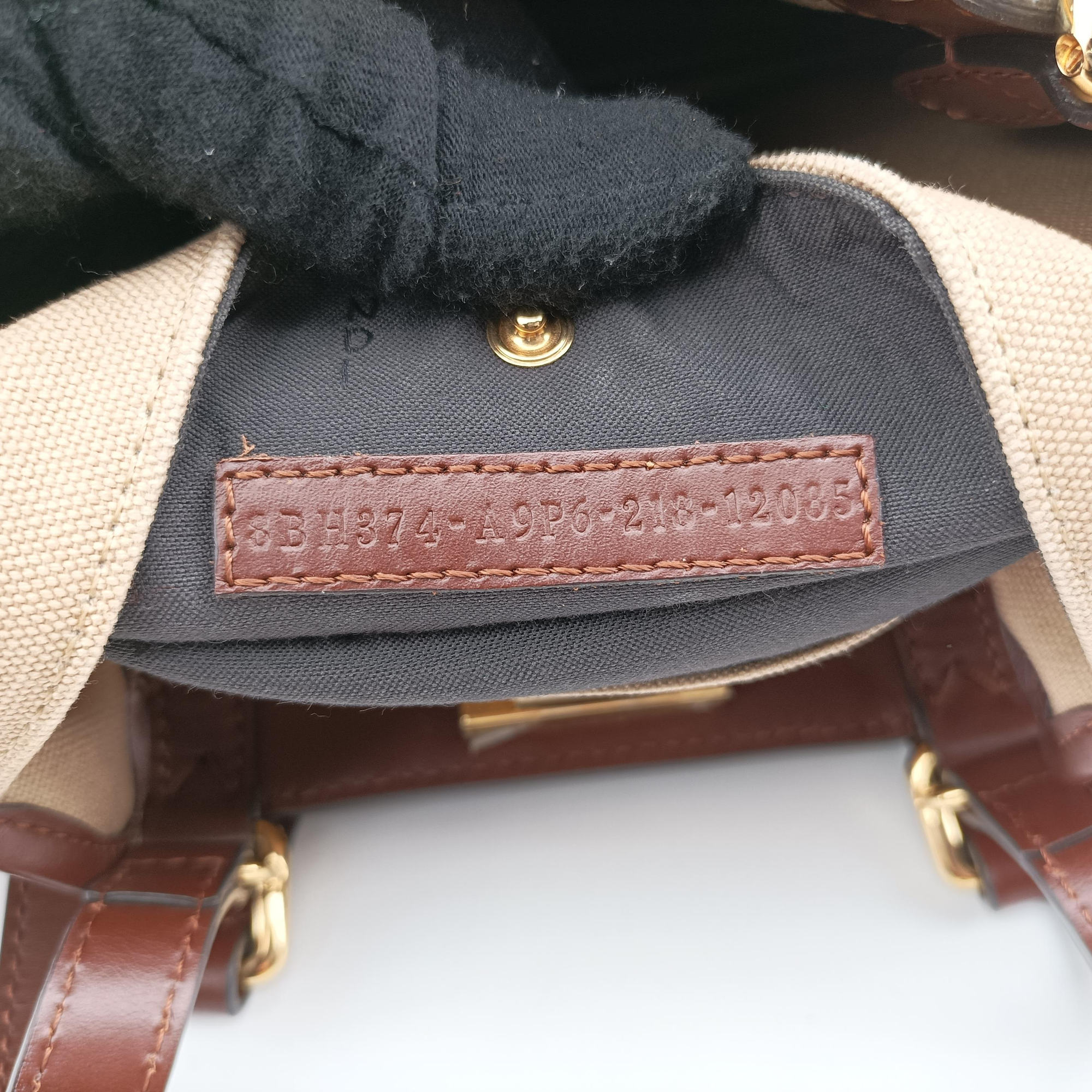 Pre-owned Fendi Peekaboo Beige canvas×leather 8BH374 shoulderbag | stylenewstar
