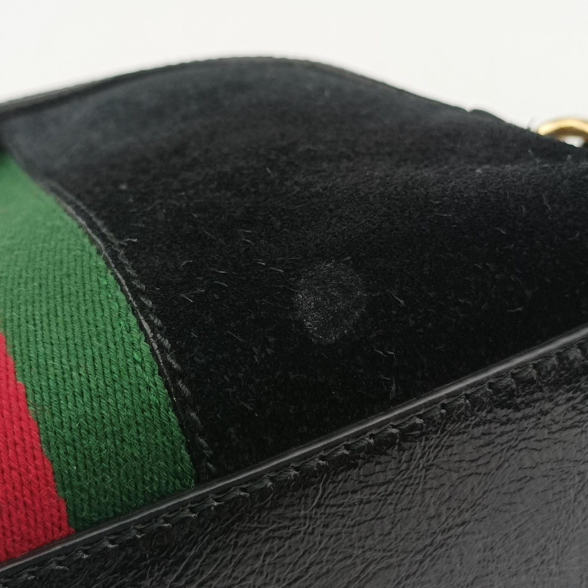 Vintage Gucci Ophidia Black Suede×leather 499621 shoulderbag | stylenewstar