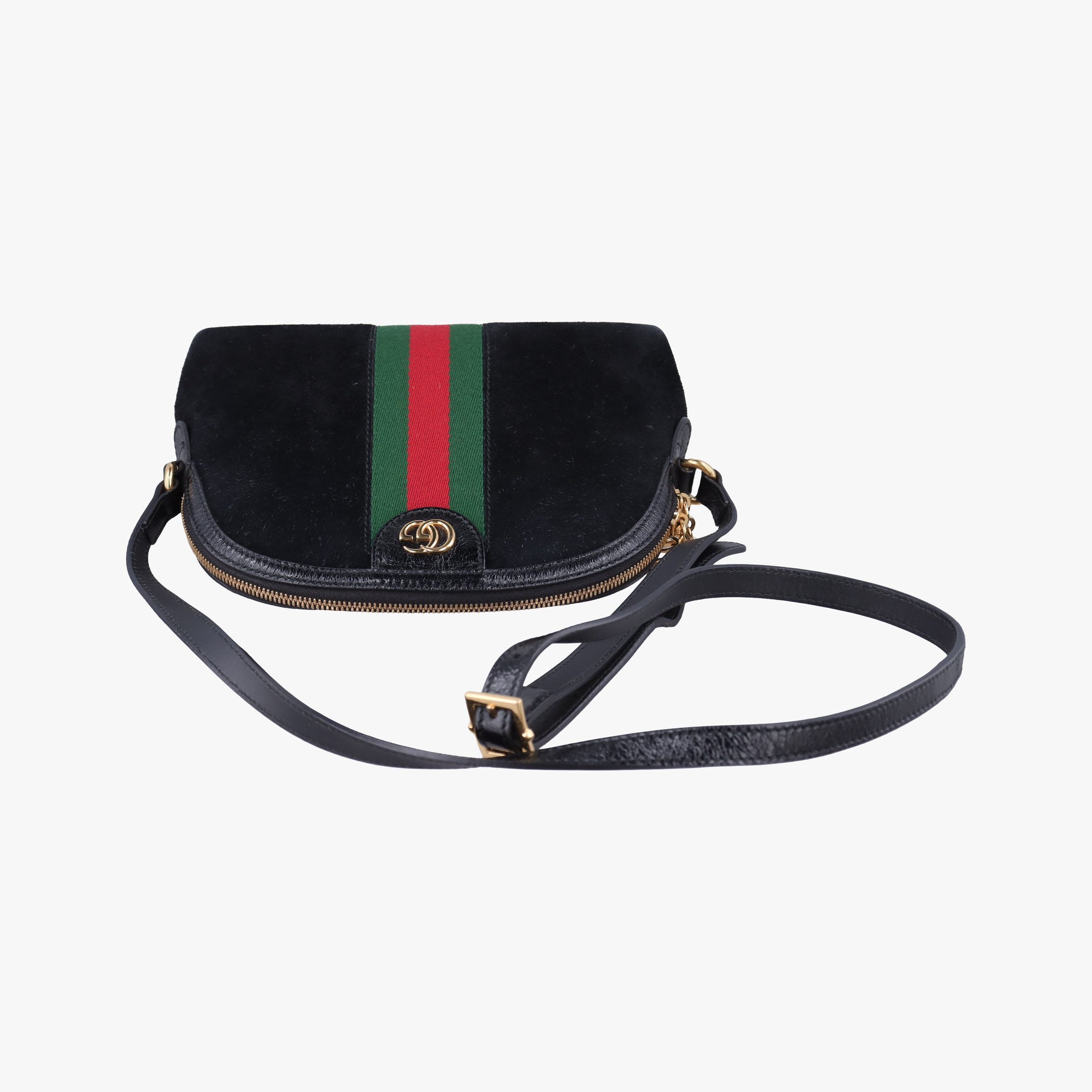 Vintage Gucci Ophidia Black Suede×leather 499621 shoulderbag | stylenewstar