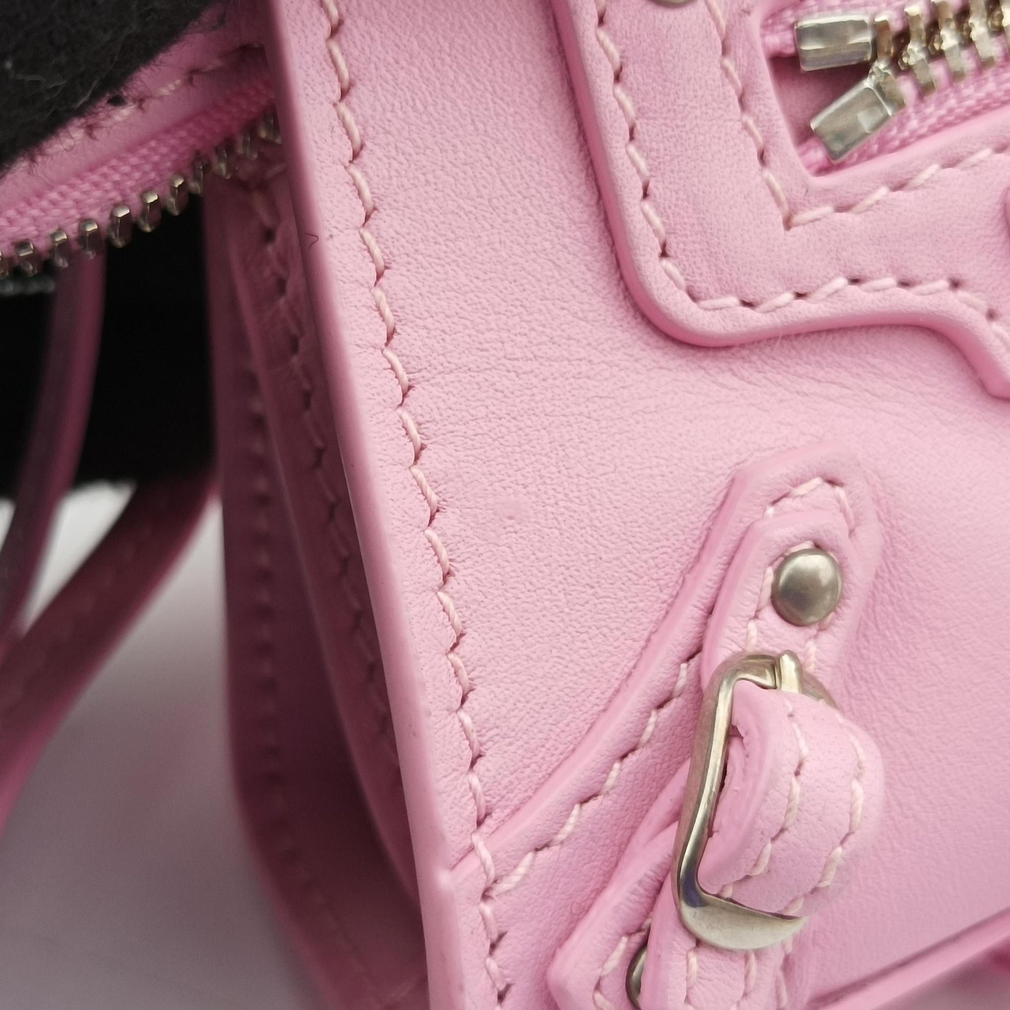 Pre-owned Balenciaga Neo Cagole XS Pink lambskin  shoulderbag | stylenewstar