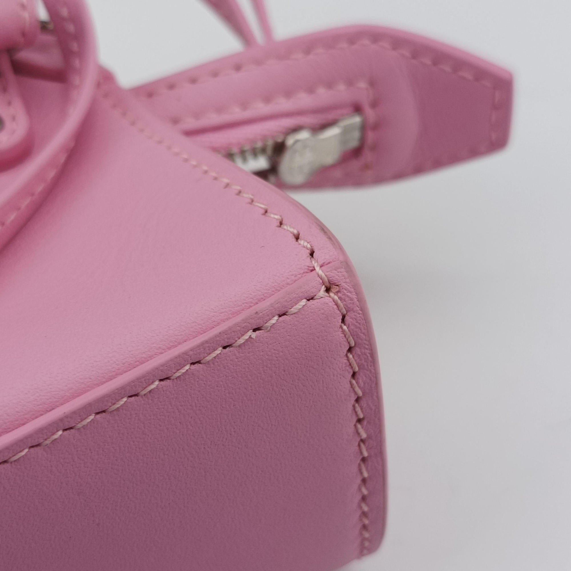 Pre-owned Balenciaga Neo Cagole XS Pink lambskin  shoulderbag | stylenewstar