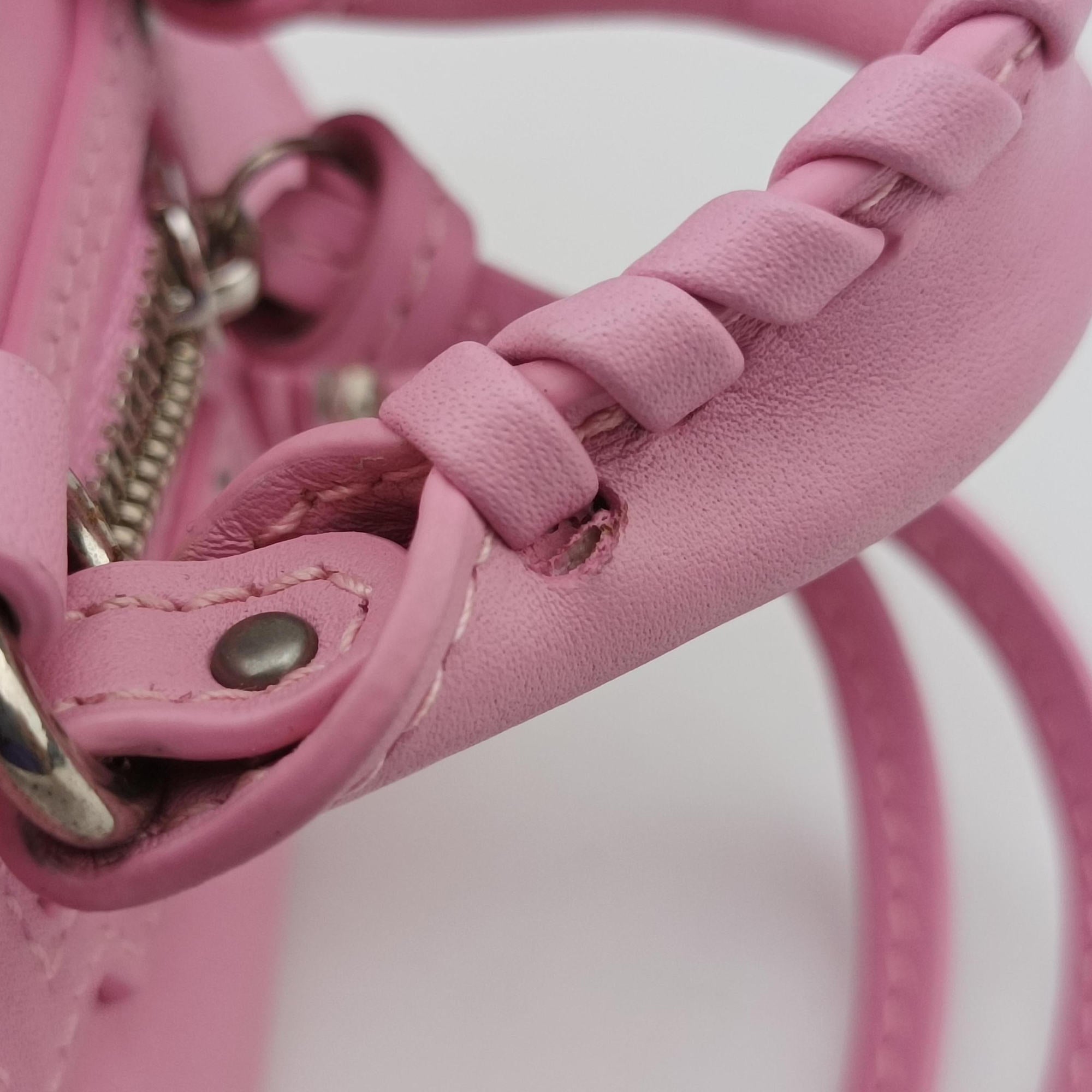 Pre-owned Balenciaga Neo Cagole XS Pink lambskin  shoulderbag | stylenewstar