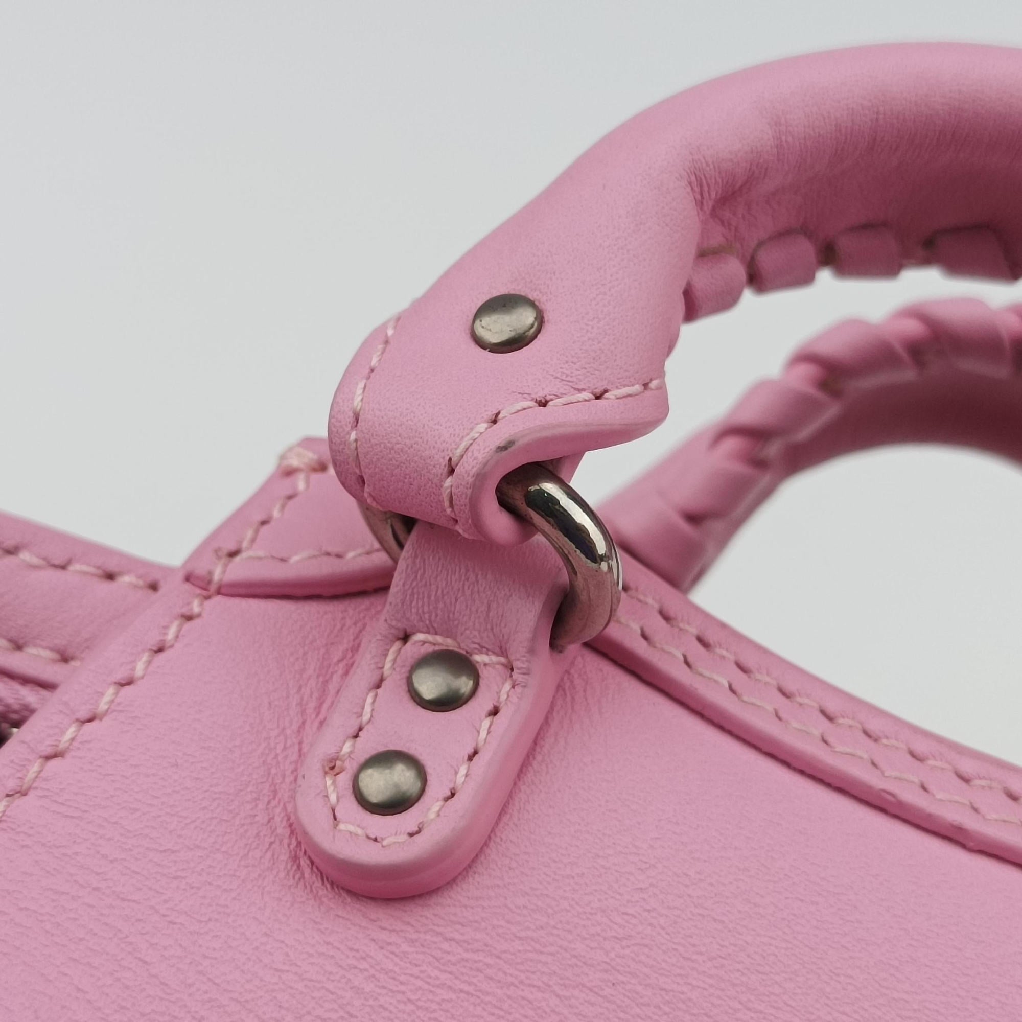 Pre-owned Balenciaga Neo Cagole XS Pink lambskin  shoulderbag | stylenewstar