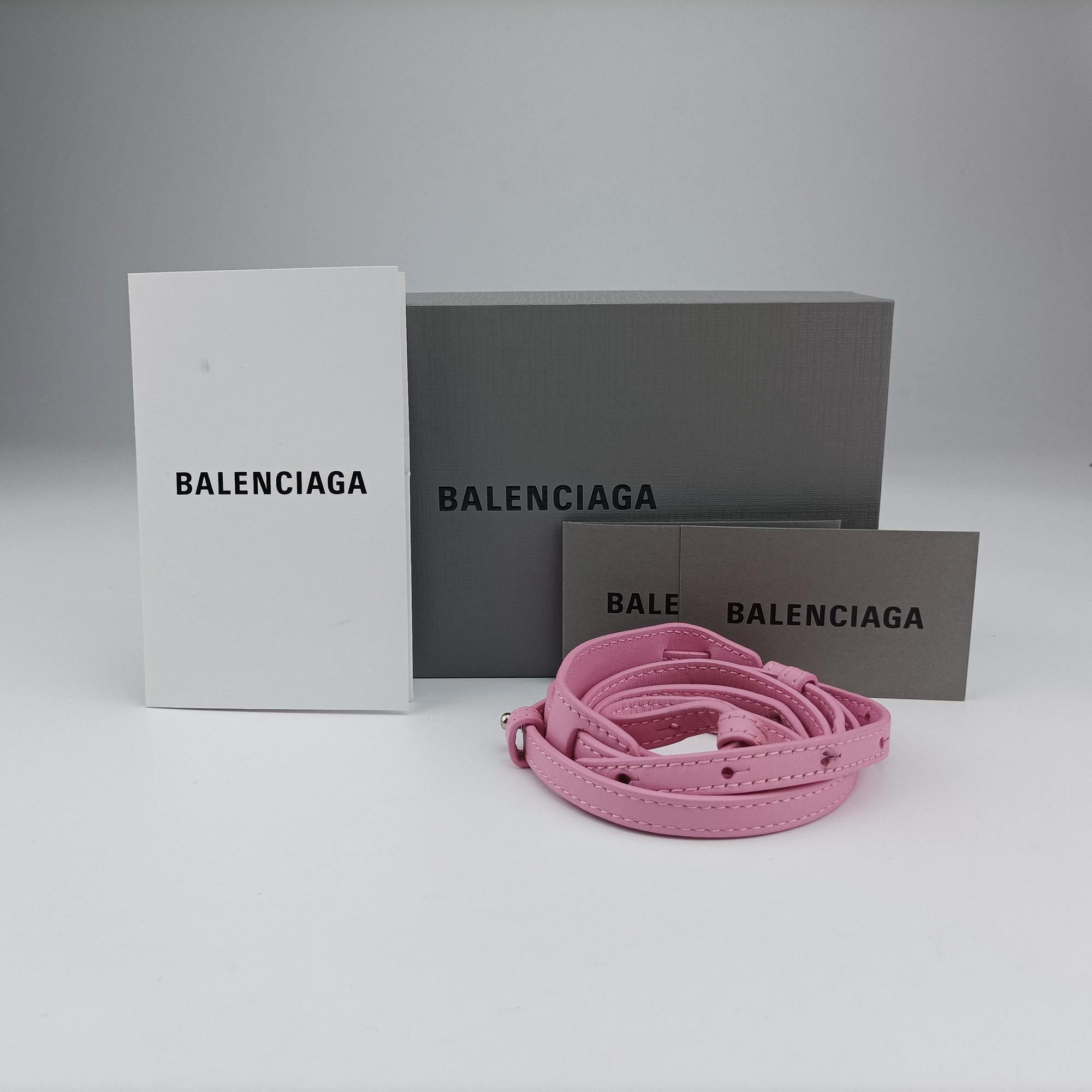 Pre-owned Balenciaga Neo Cagole XS Pink lambskin  shoulderbag | stylenewstar