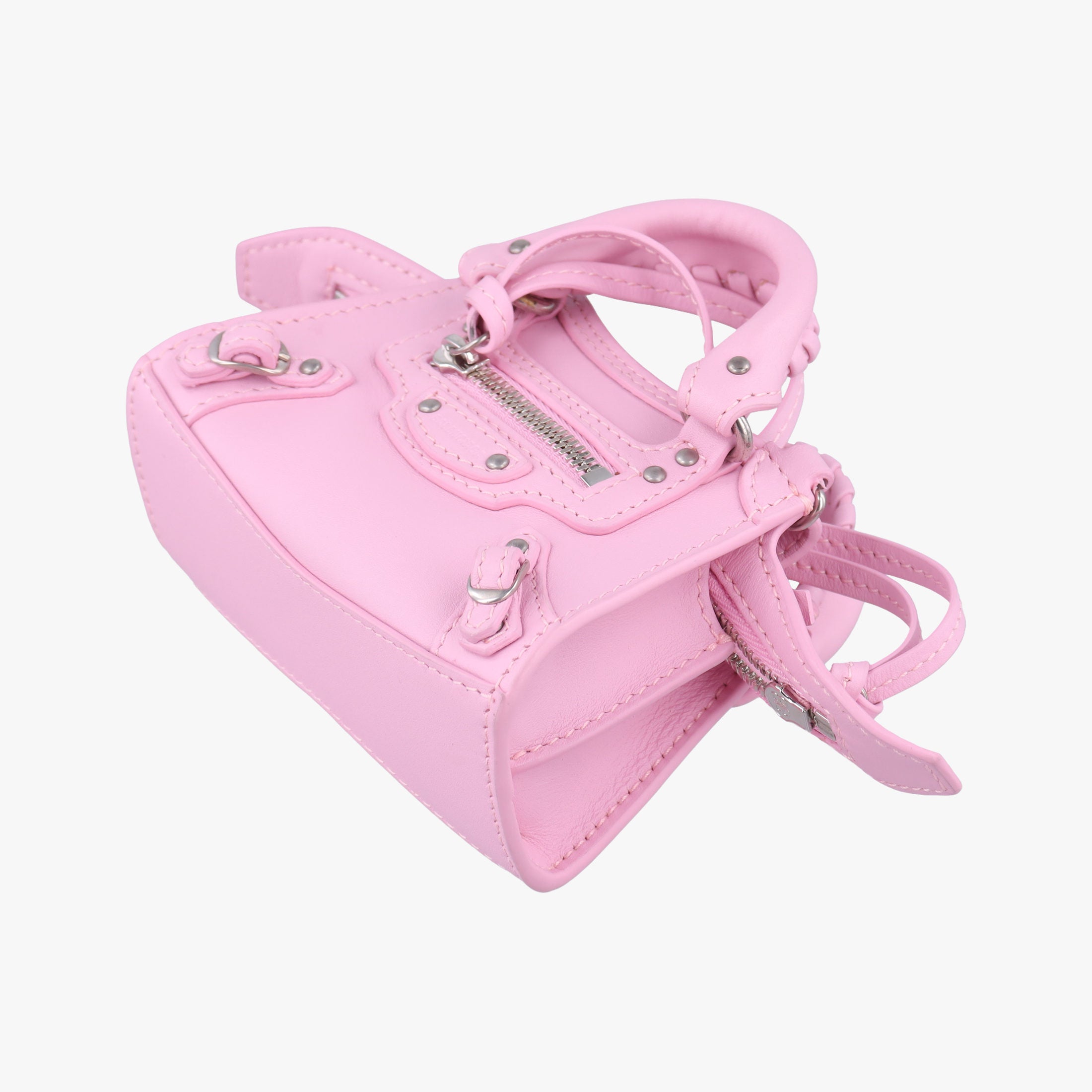 Pre-owned Balenciaga Neo Cagole XS Pink lambskin  shoulderbag | stylenewstar