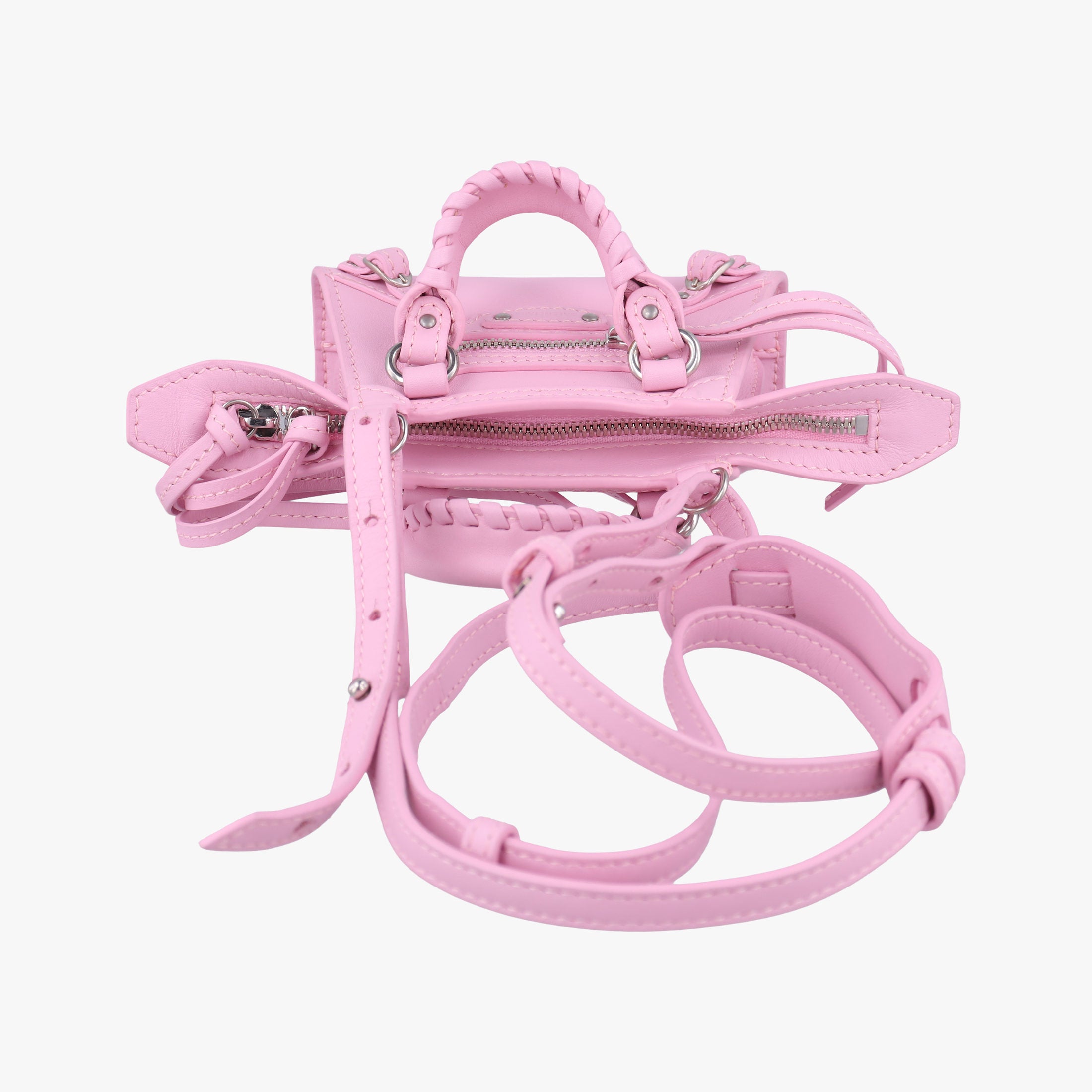 Pre-owned Balenciaga Neo Cagole XS Pink lambskin  shoulderbag | stylenewstar