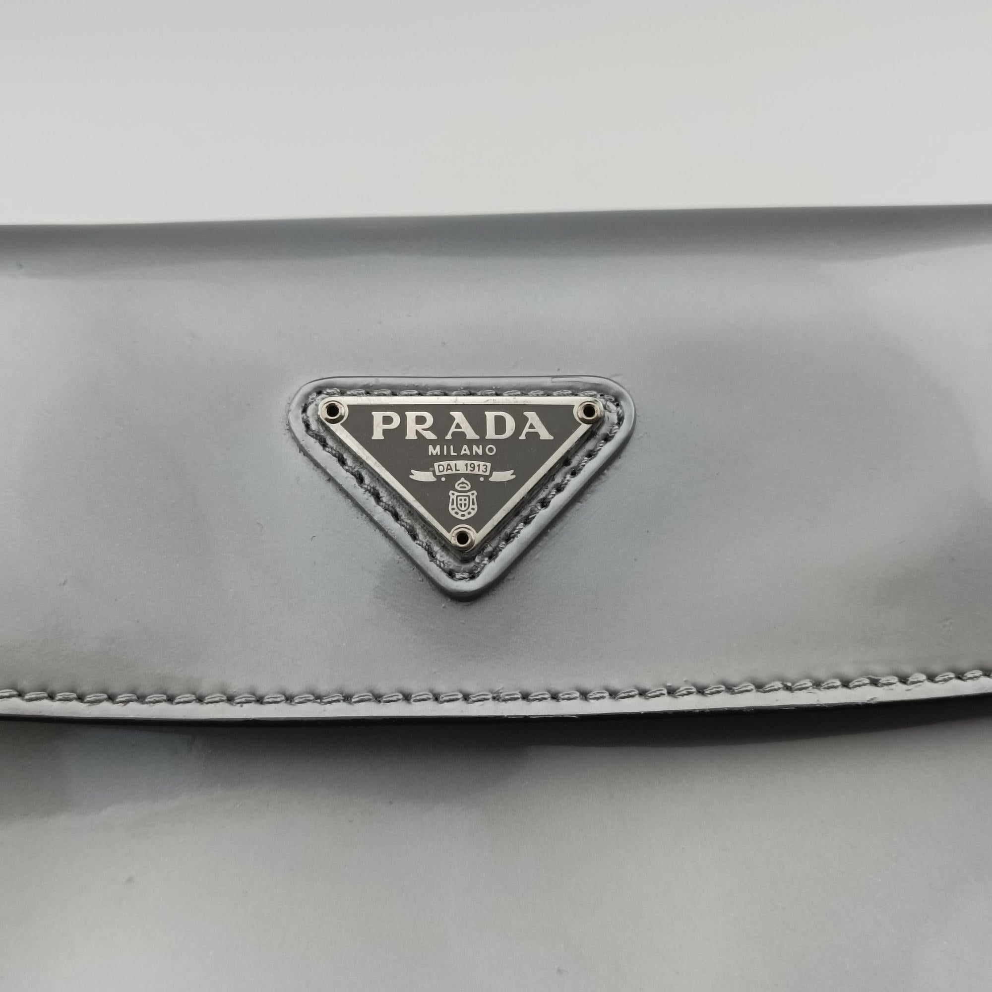 Pre-owned Prada Cleo Flap Silver Leather  handbag | stylenewstar