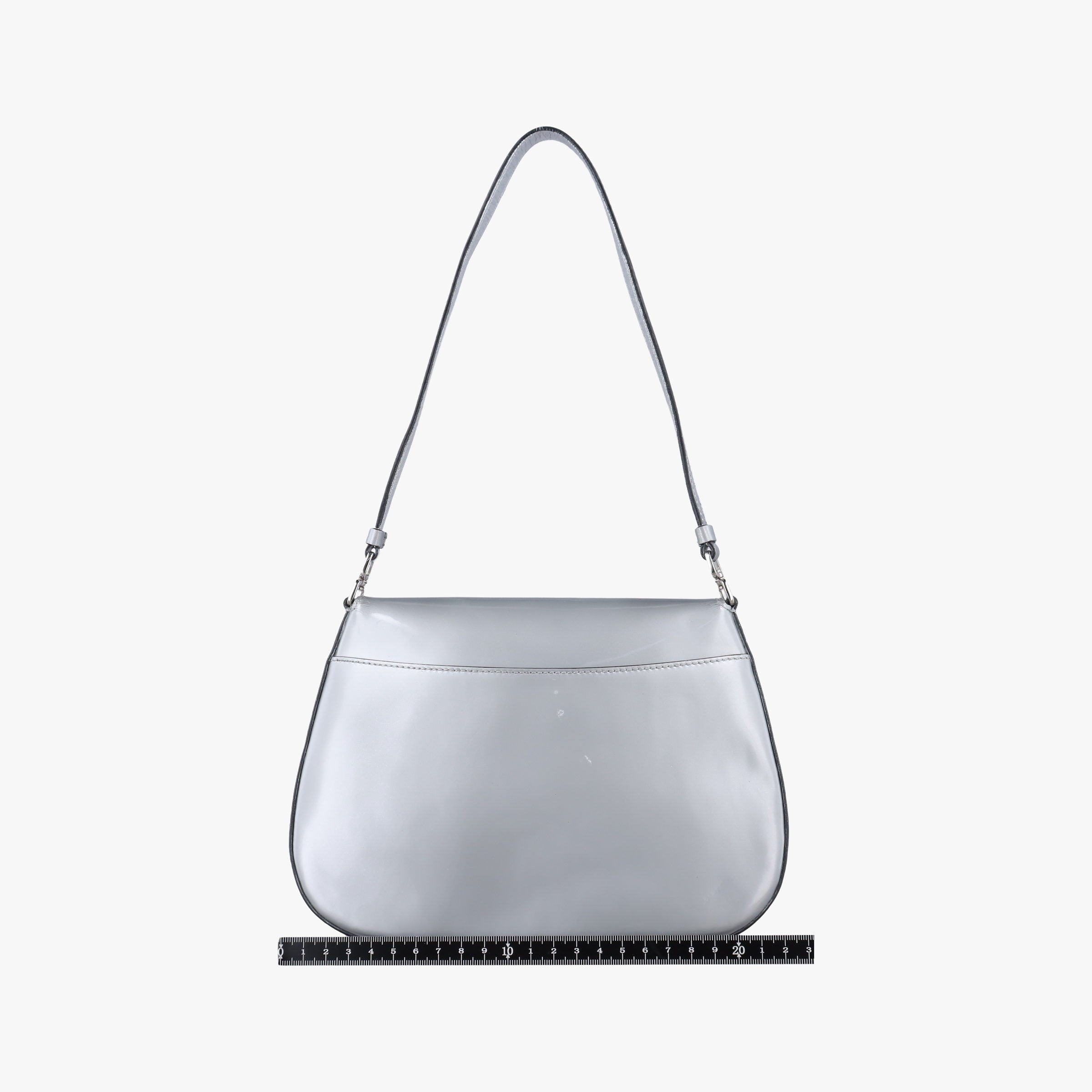 Pre-owned Prada Cleo Flap Silver Leather  handbag | stylenewstar
