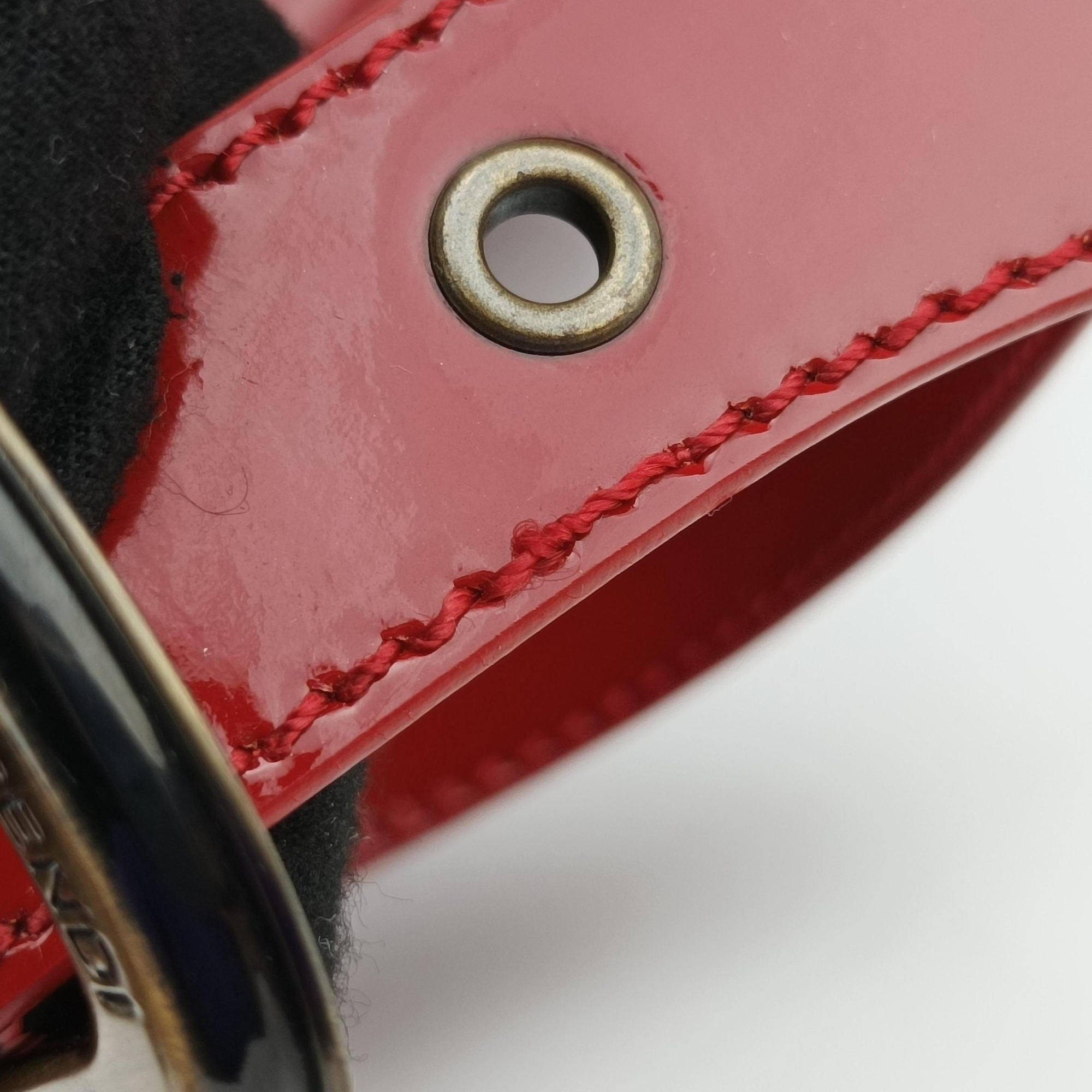 Secondhand Fendi Toile de Cuir Red Leather × Patent 8BR579 handbag | stylenewstar
