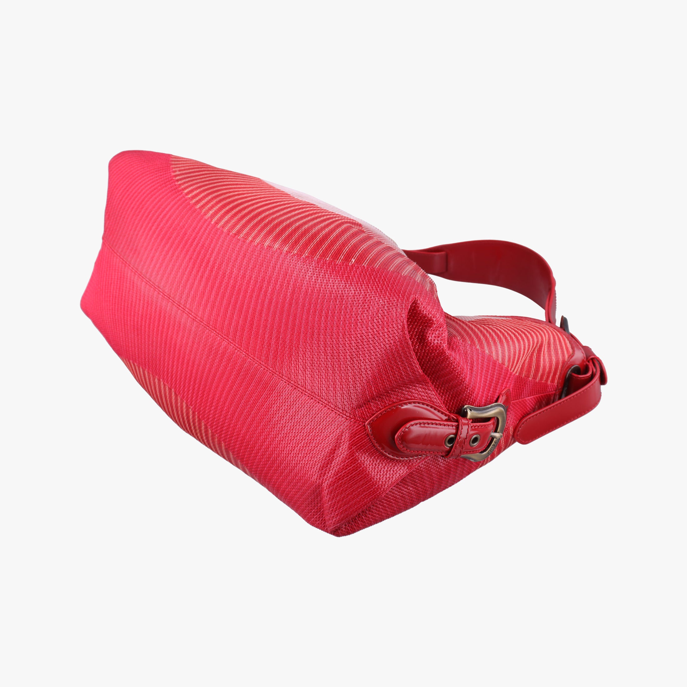 Secondhand Fendi Toile de Cuir Red Leather × Patent 8BR579 handbag | stylenewstar