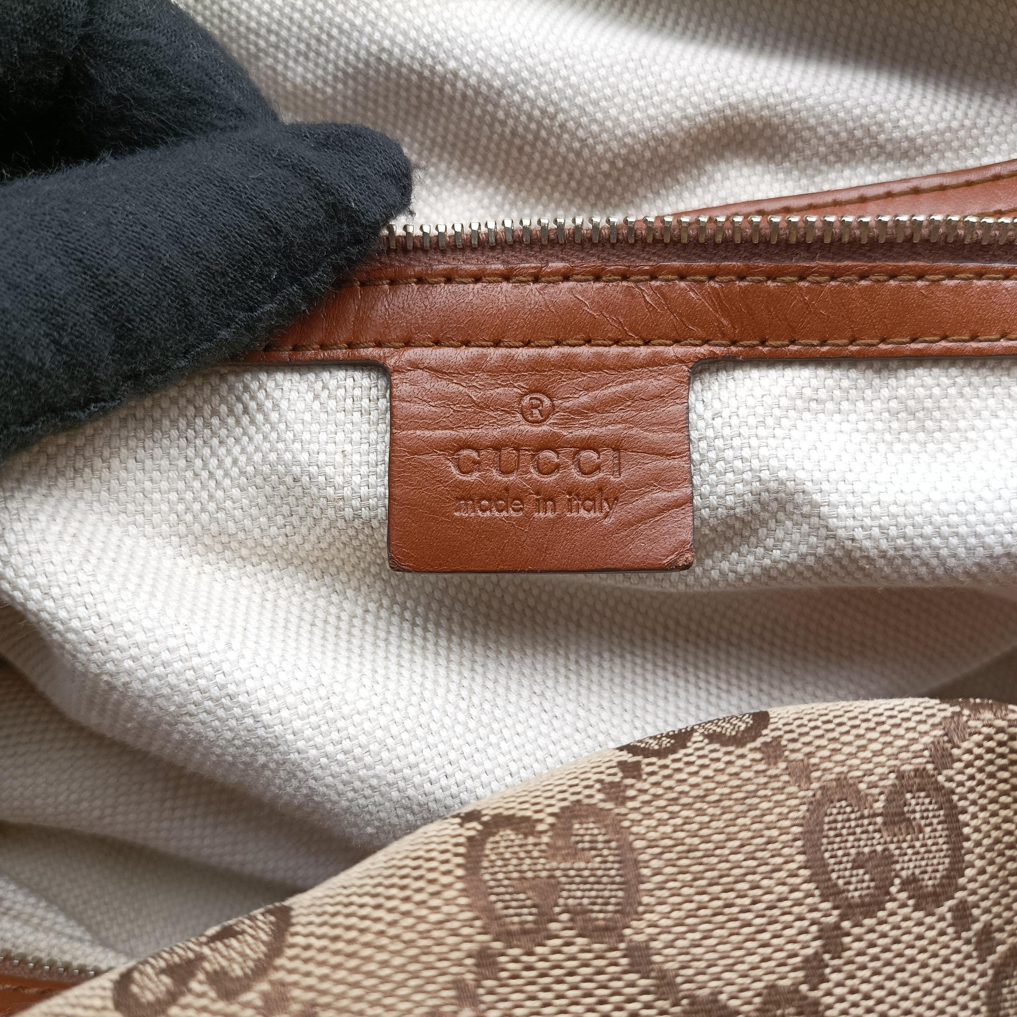 Pre-owned Gucci Brick Lane Brown canvas×leather 296897 handbag | stylenewstar