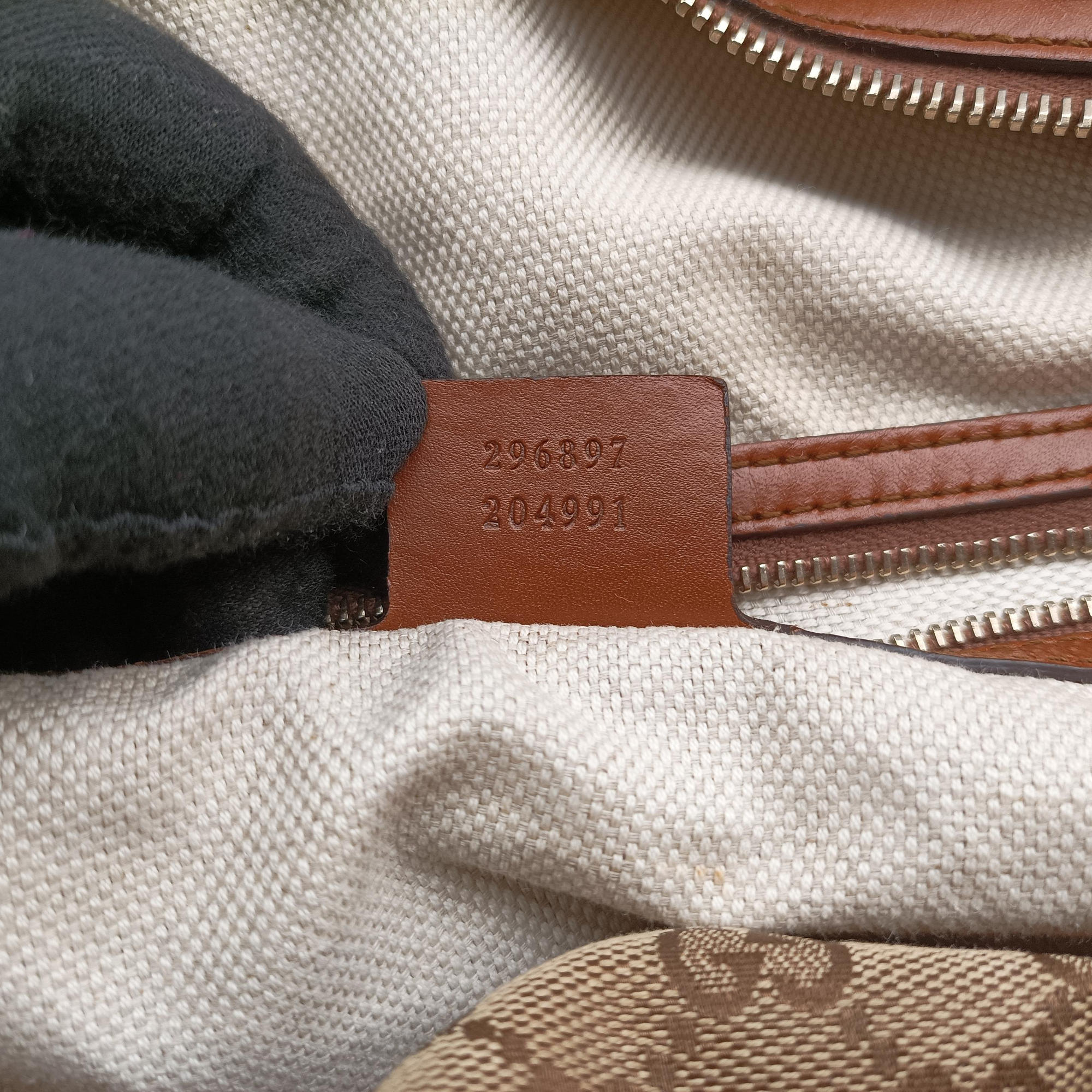 Pre-owned Gucci Brick Lane Brown canvas×leather 296897 handbag | stylenewstar
