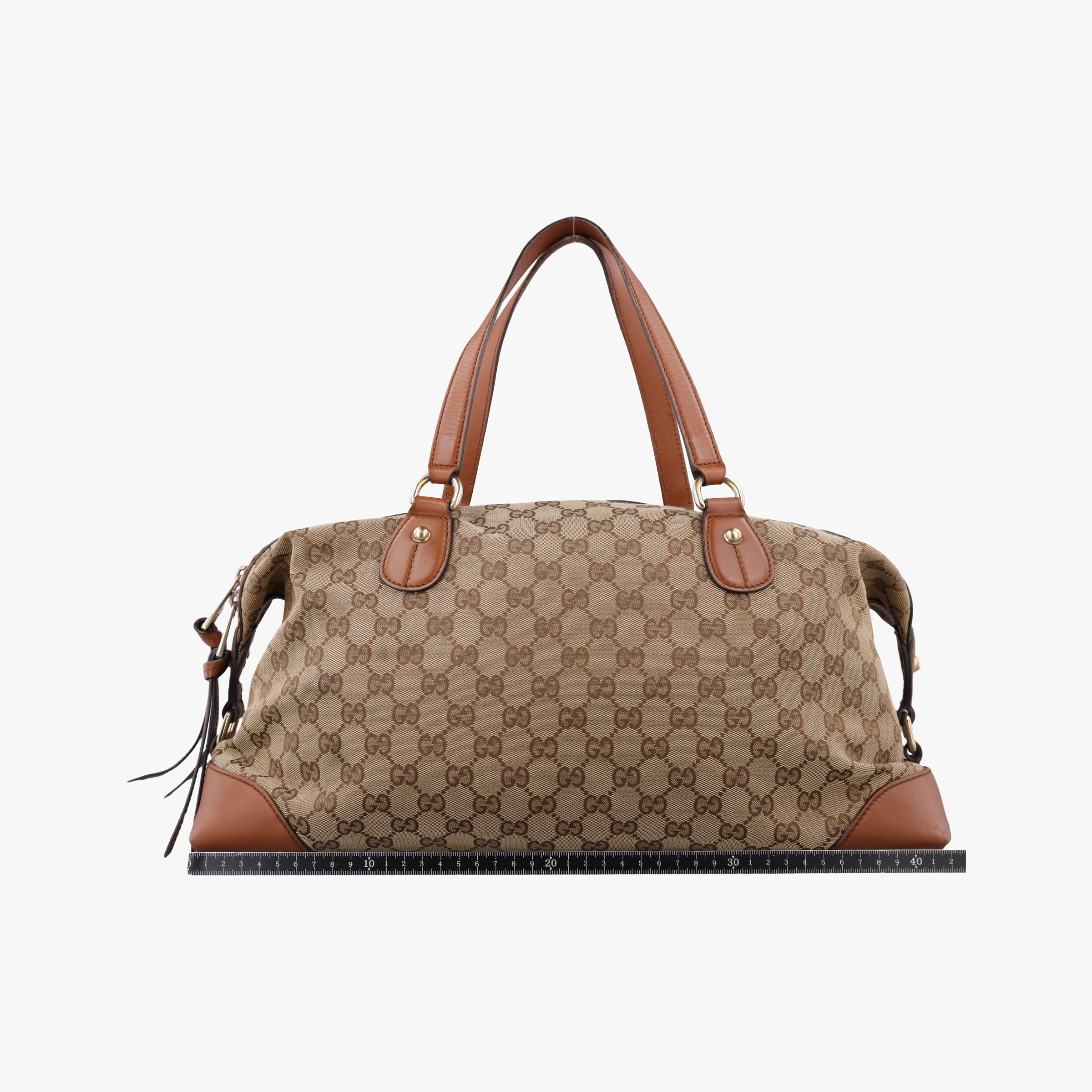 Pre-owned Gucci Brick Lane Brown canvas×leather 296897 handbag | stylenewstar