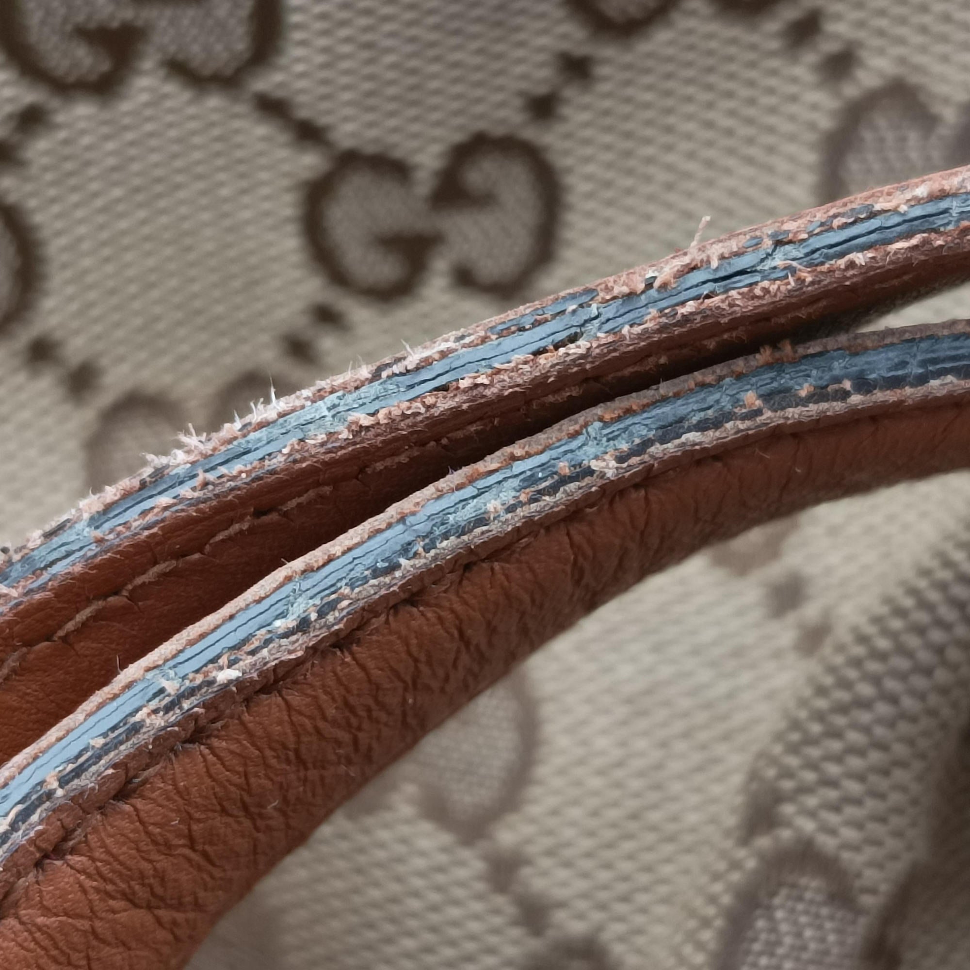 Pre-owned Gucci Brick Lane Brown canvas×leather 296897 handbag | stylenewstar
