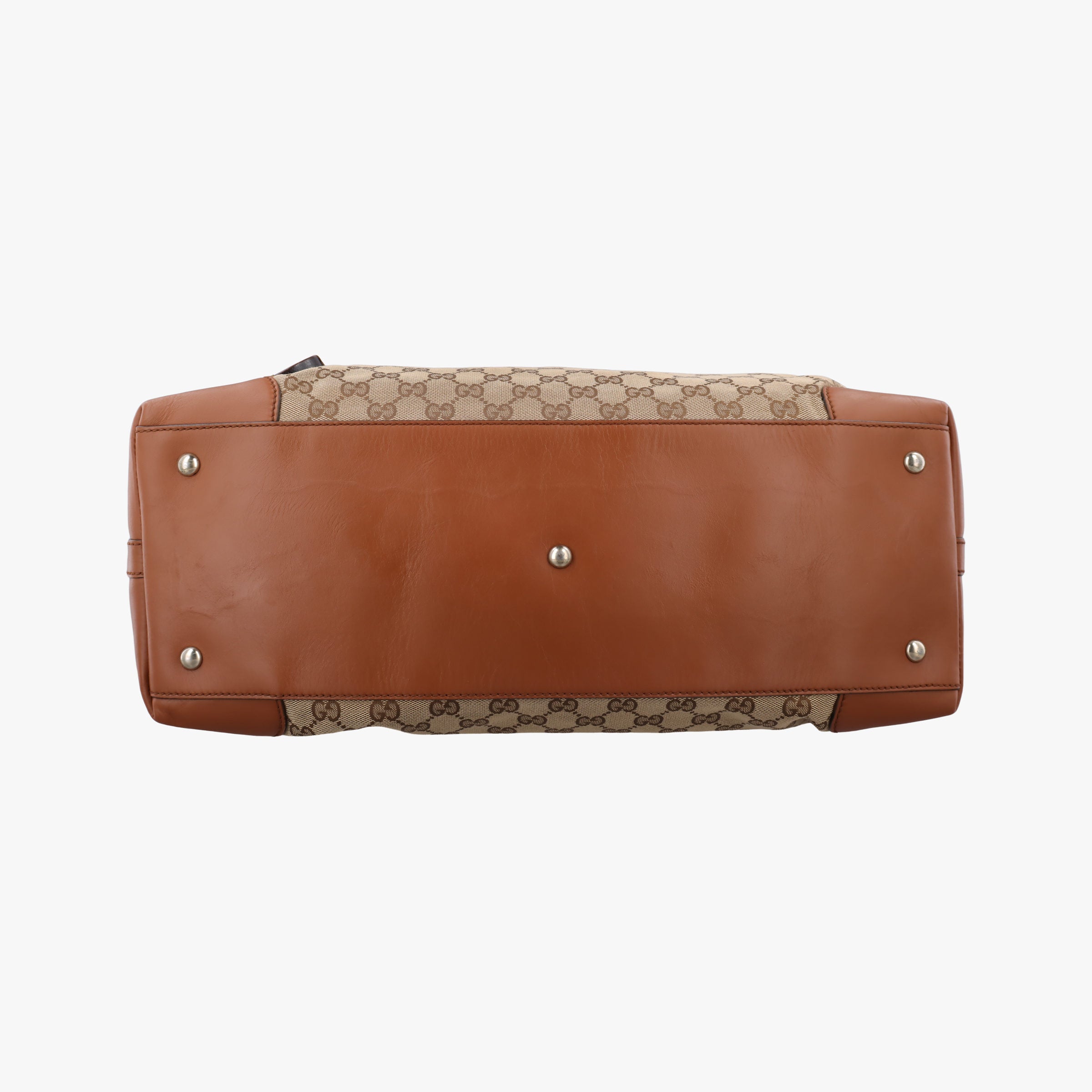Pre-owned Gucci Brick Lane Brown canvas×leather 296897 handbag | stylenewstar