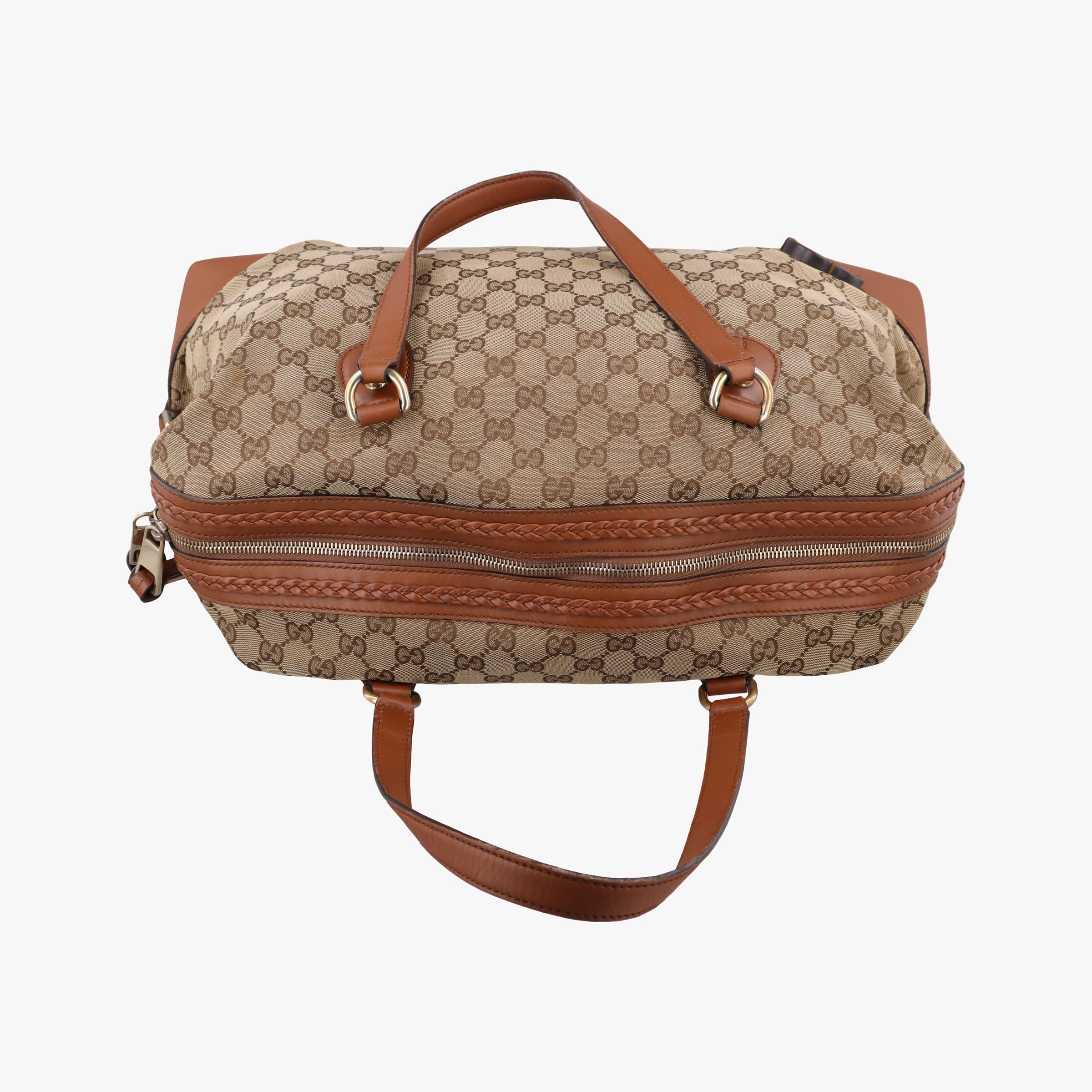 Pre-owned Gucci Brick Lane Brown canvas×leather 296897 handbag | stylenewstar