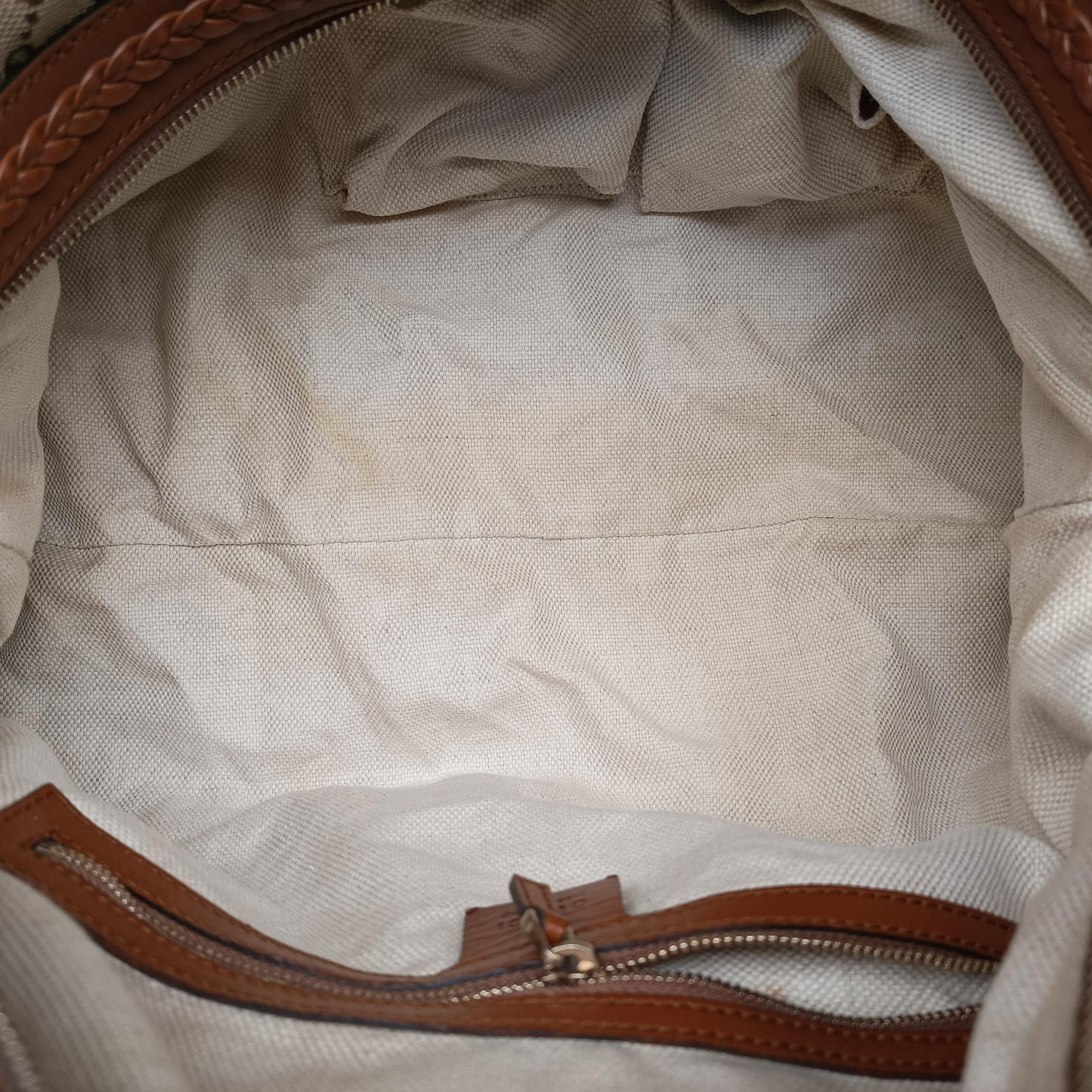 Pre-owned Gucci Brick Lane Brown canvas×leather 296897 handbag | stylenewstar