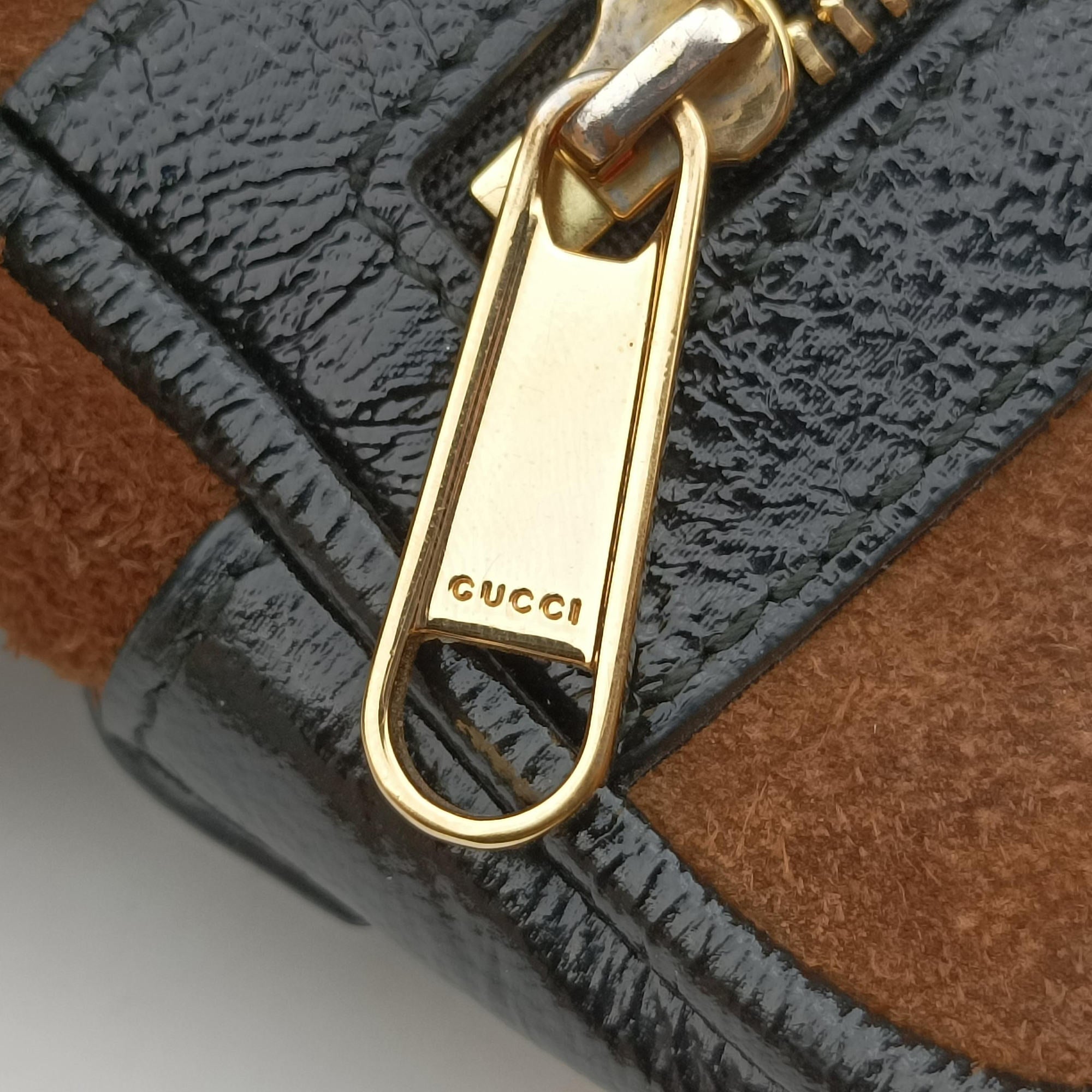 Pre-owned Gucci Ophidia Brown×black×multi Leather × suede 573321 shoulderbag | stylenewstar