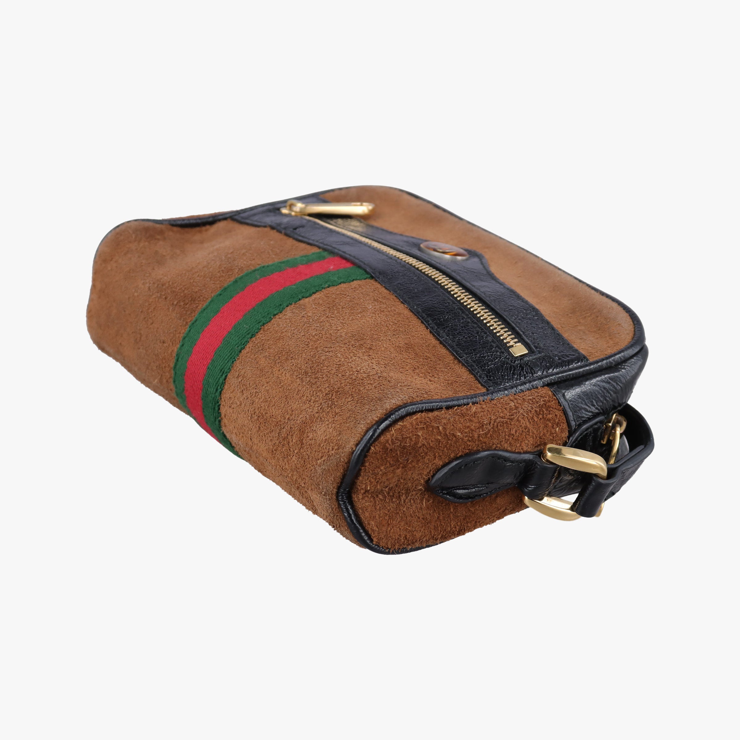 Pre-owned Gucci Ophidia Brown×black×multi Leather × suede 573321 shoulderbag | stylenewstar
