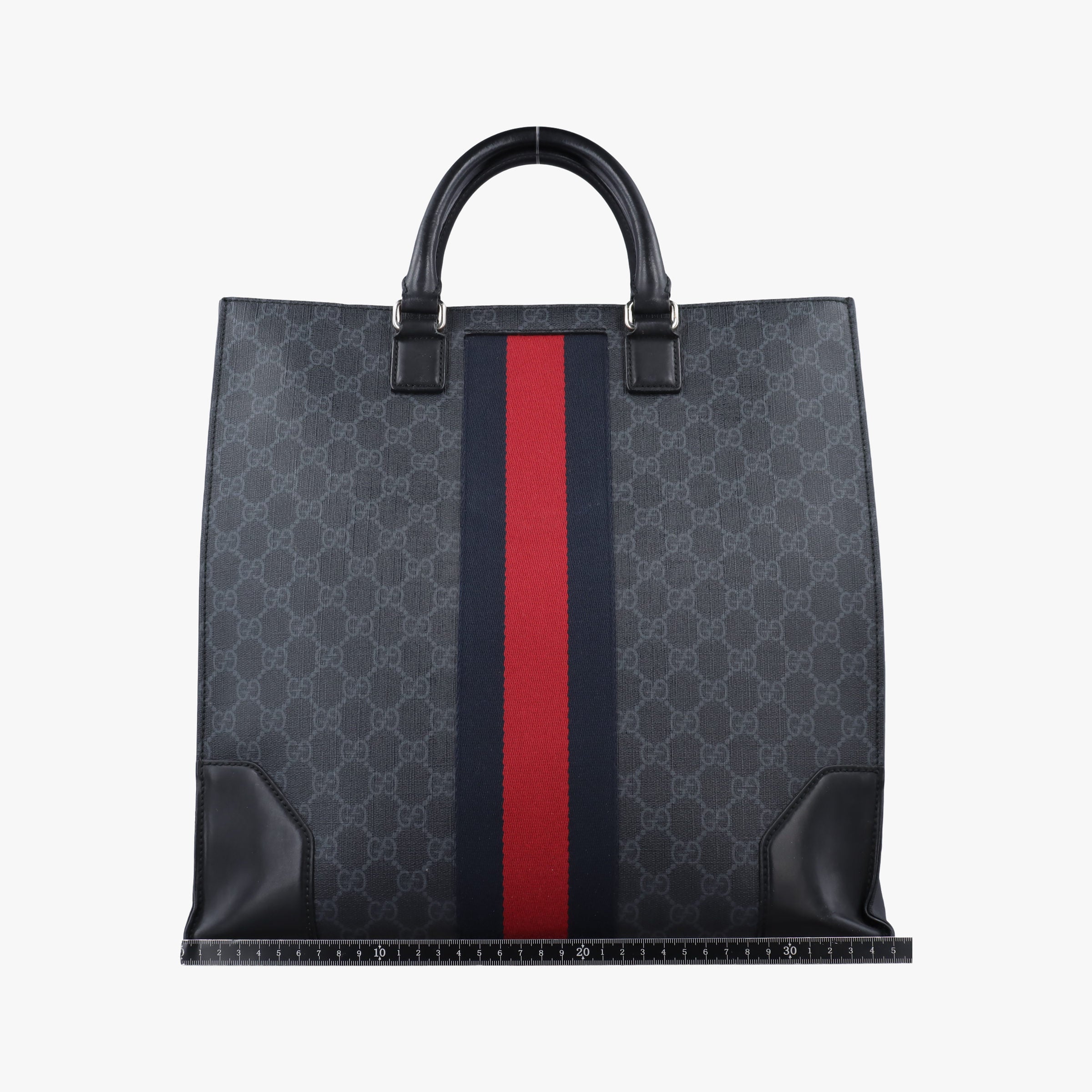Pre-owned Gucci GG Supreme Angry Cat Black PVC coated canvas 478326 handbag | stylenewstar