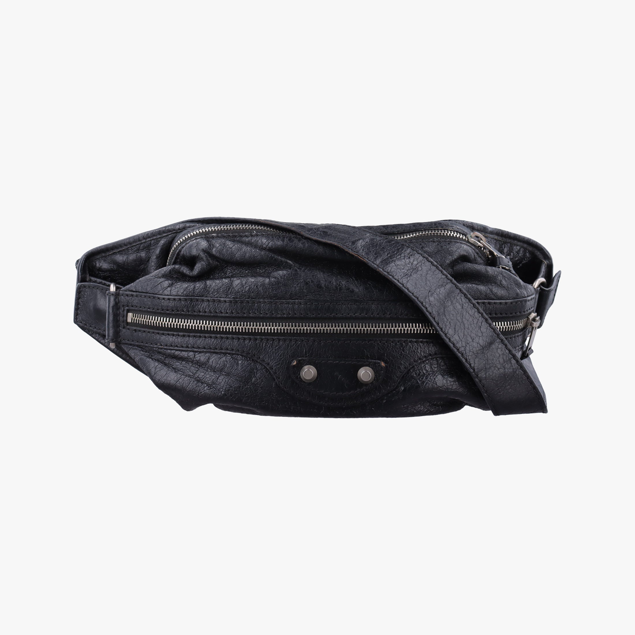 Pre-owned Balenciaga Classic Neo Lift  Black Lambskin 341628 bum bag/waist bag | stylenewstar