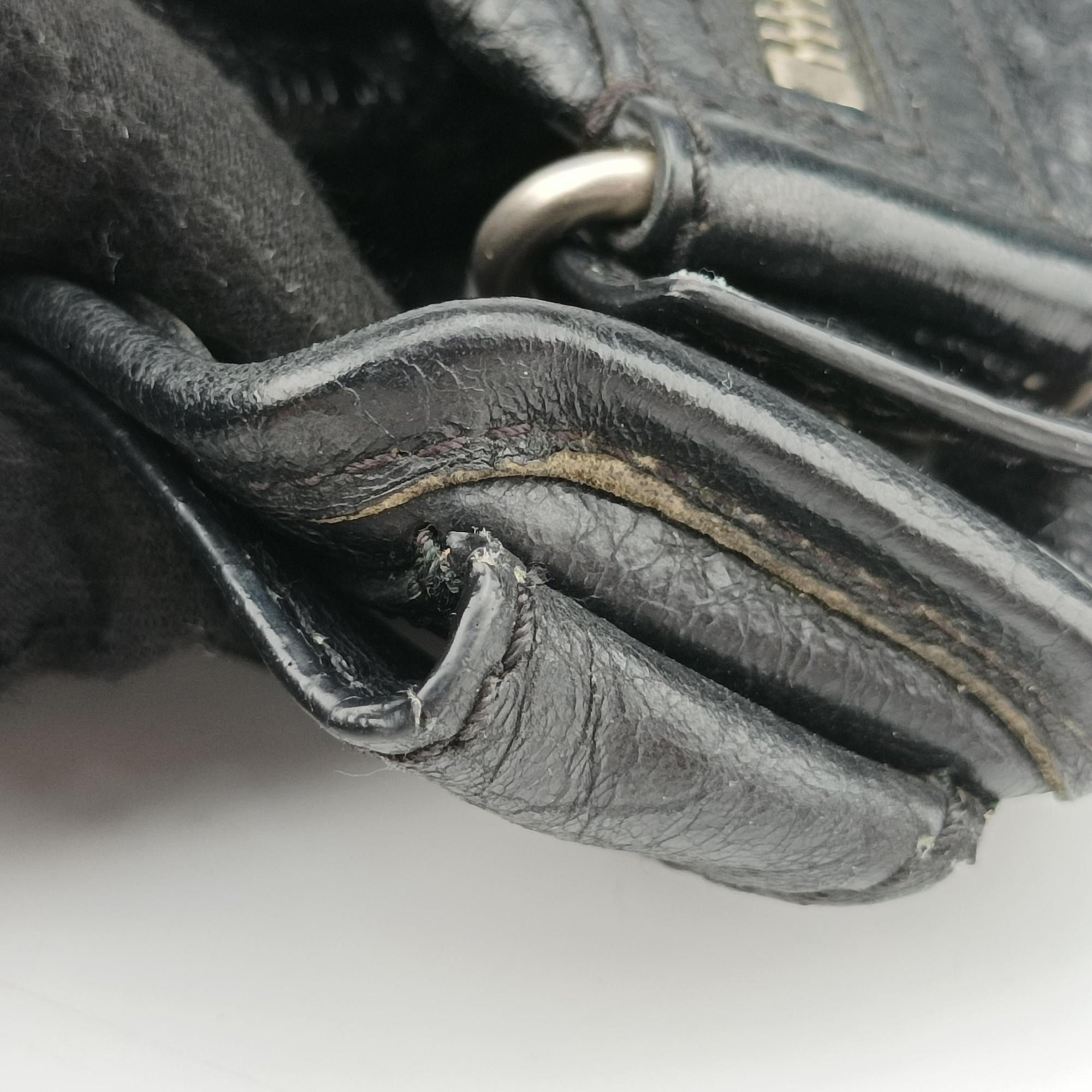Pre-owned Balenciaga Classic Neo Lift  Black Lambskin 341628 bum bag/waist bag | stylenewstar