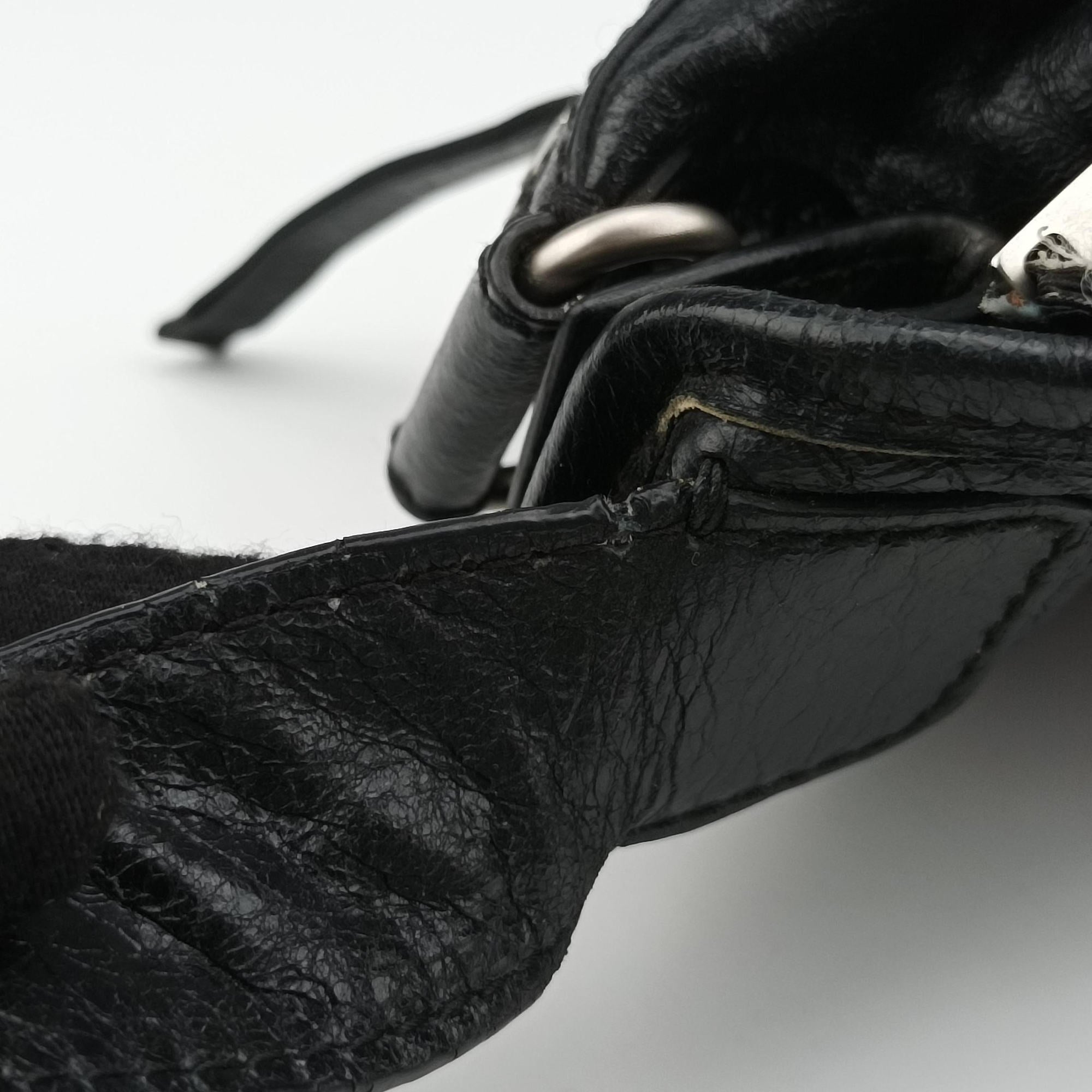 Pre-owned Balenciaga Classic Neo Lift  Black Lambskin 341628 bum bag/waist bag | stylenewstar