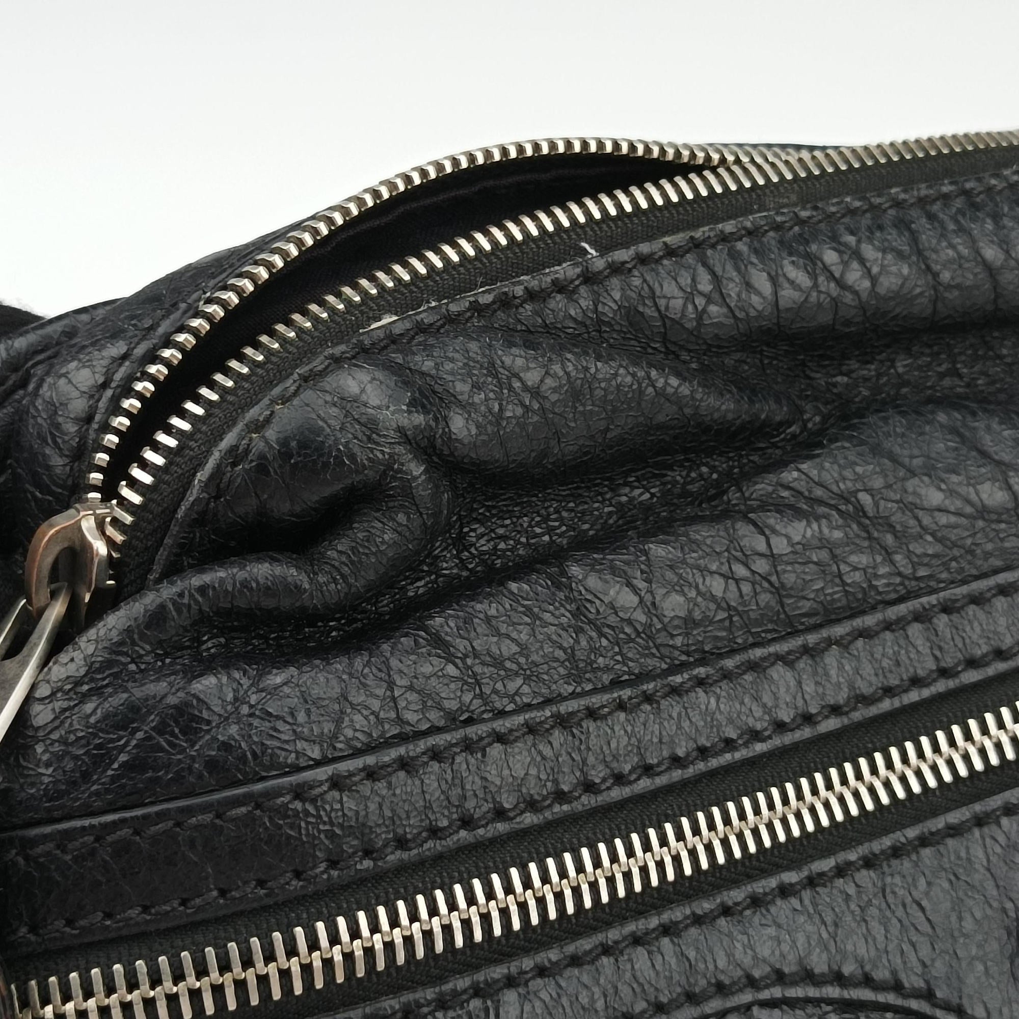 Pre-owned Balenciaga Classic Neo Lift  Black Lambskin 341628 bum bag/waist bag | stylenewstar