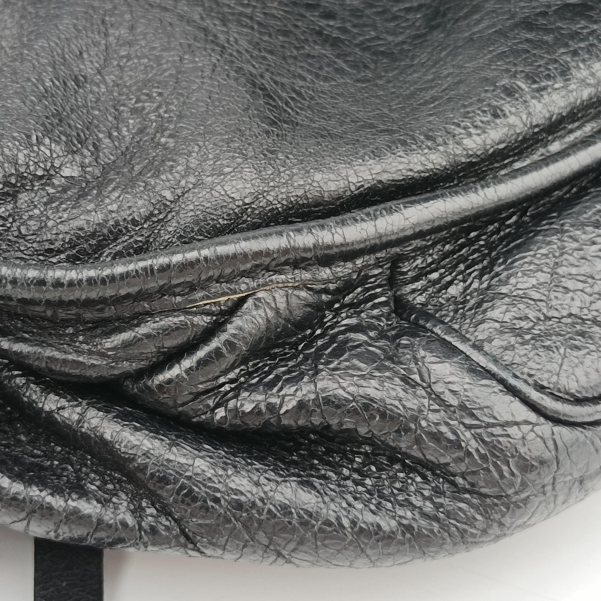Pre-owned Balenciaga Classic Neo Lift  Black Lambskin 341628 bum bag/waist bag | stylenewstar