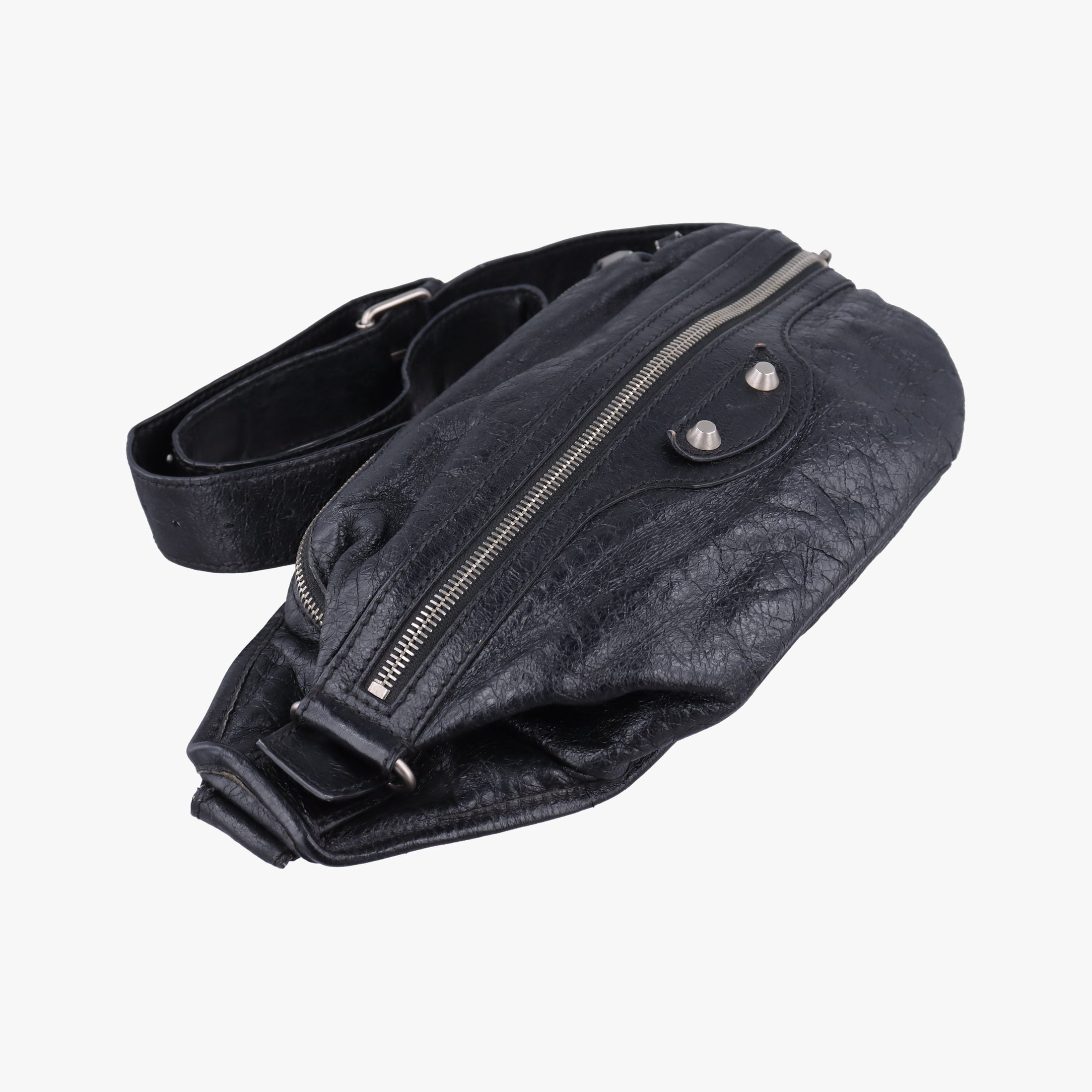 Pre-owned Balenciaga Classic Neo Lift  Black Lambskin 341628 bum bag/waist bag | stylenewstar