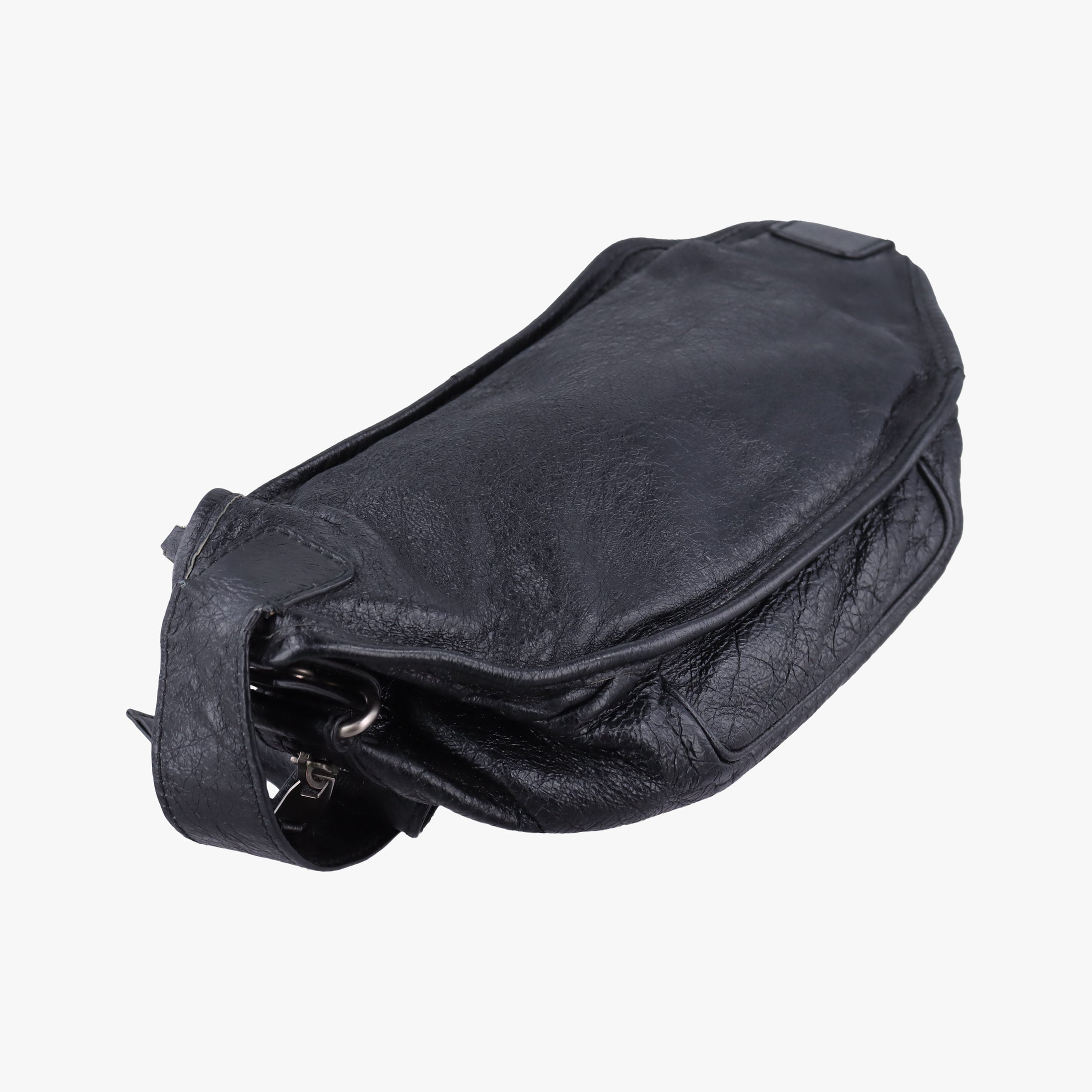 Pre-owned Balenciaga Classic Neo Lift  Black Lambskin 341628 bum bag/waist bag | stylenewstar