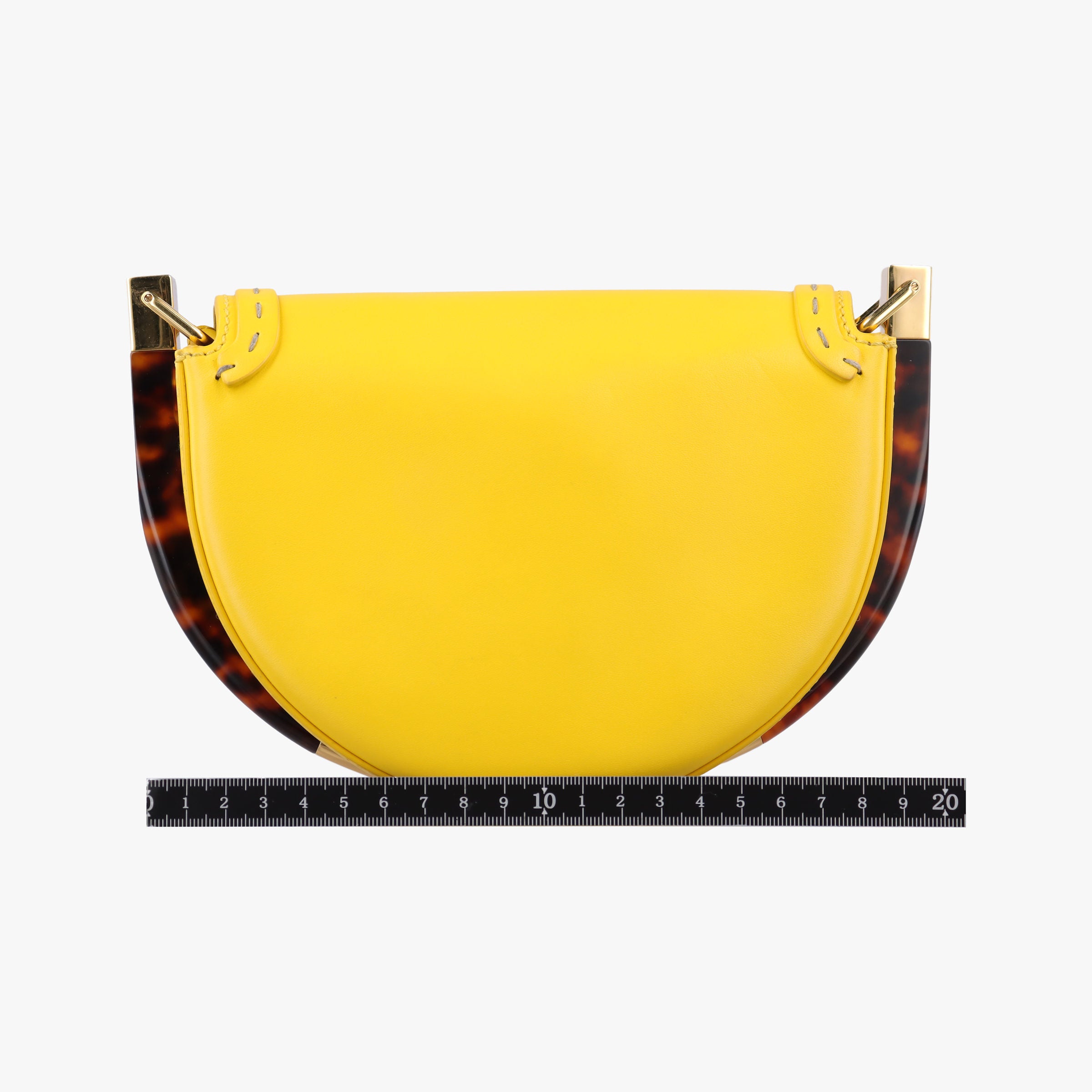 Pre-owned Fendi Moonlight Yellow Leather 8BT346 shoulderbag | stylenewstar