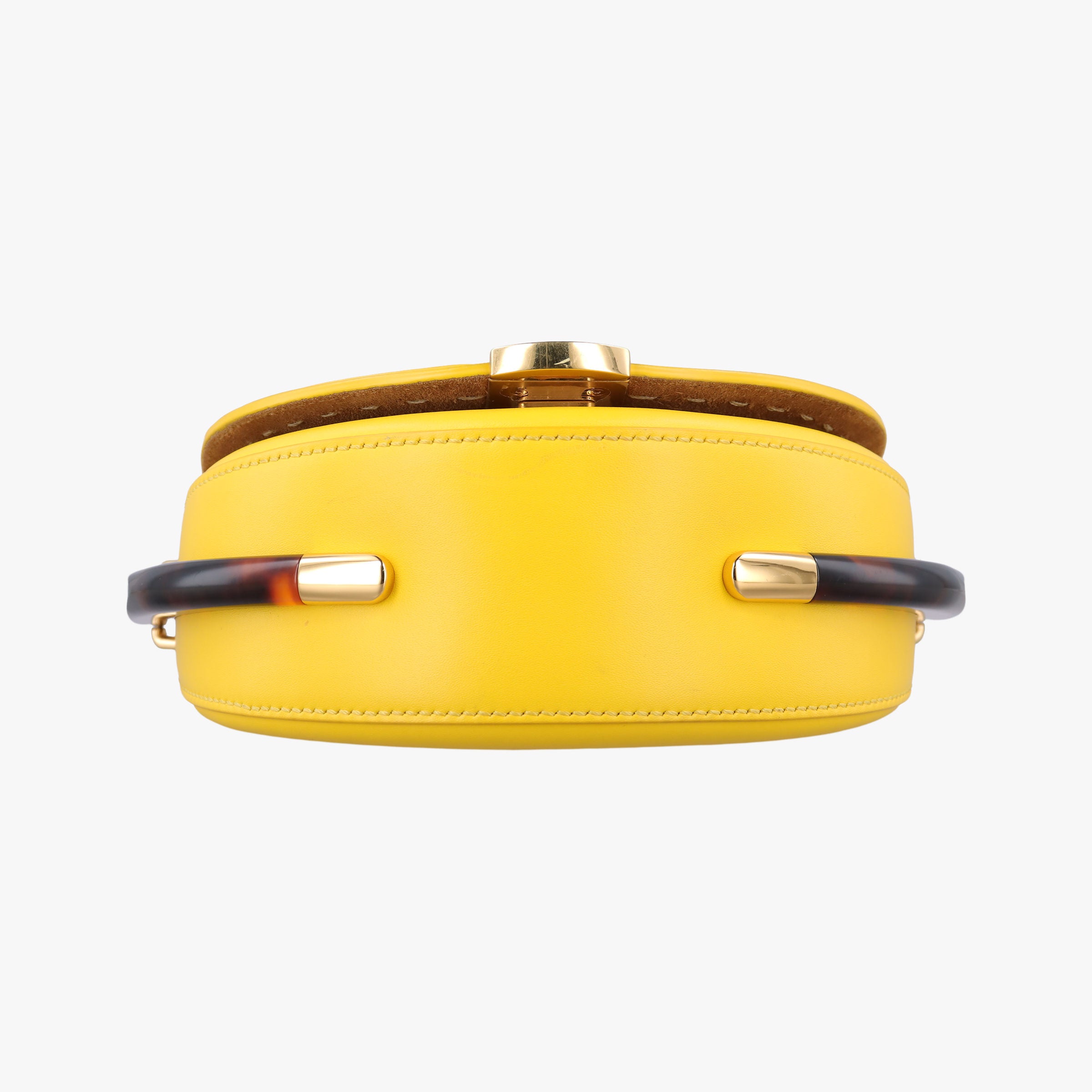 Pre-owned Fendi Moonlight Yellow Leather 8BT346 shoulderbag | stylenewstar