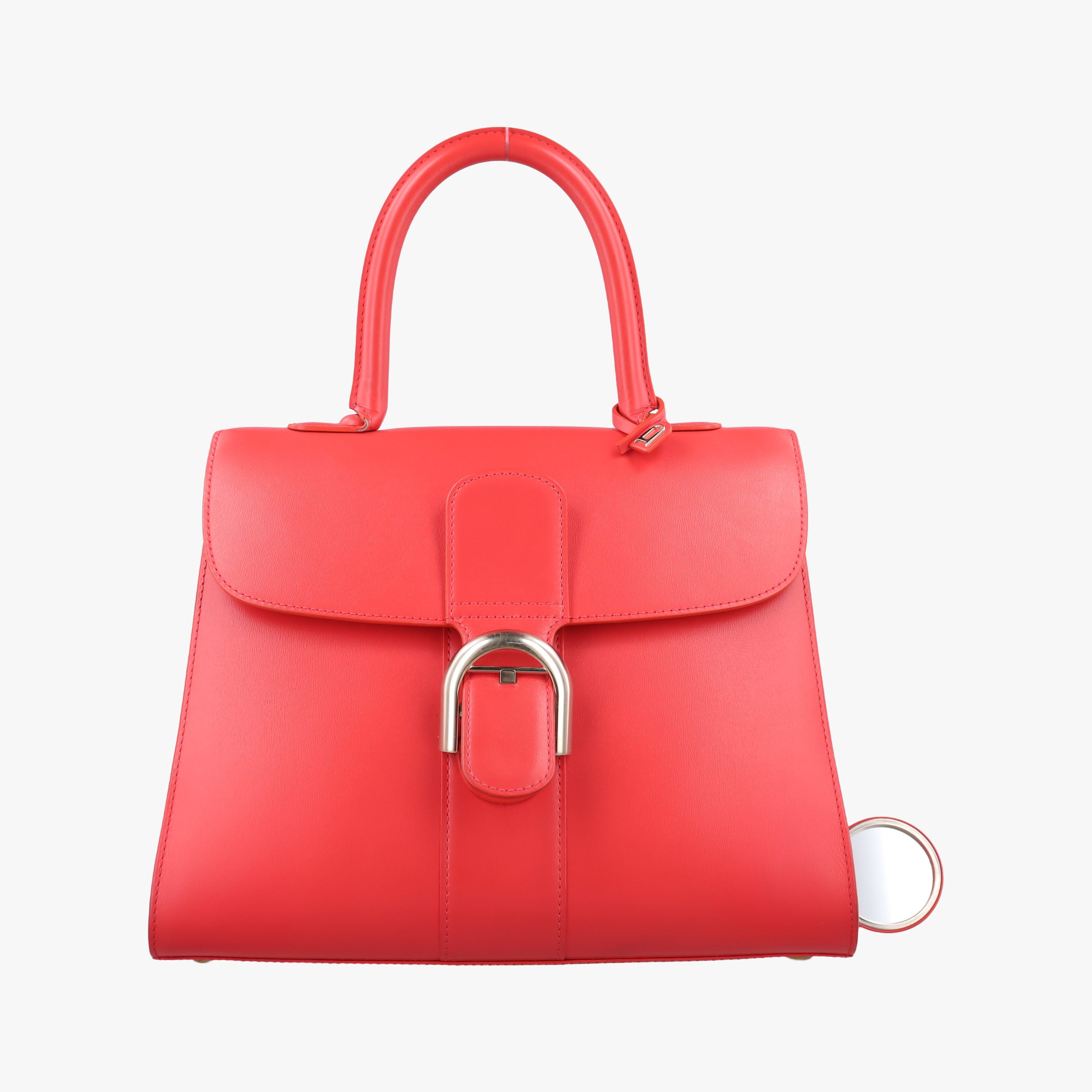 Secondhand Delvaux Brillon MM Red leather  handbag | stylenewstar