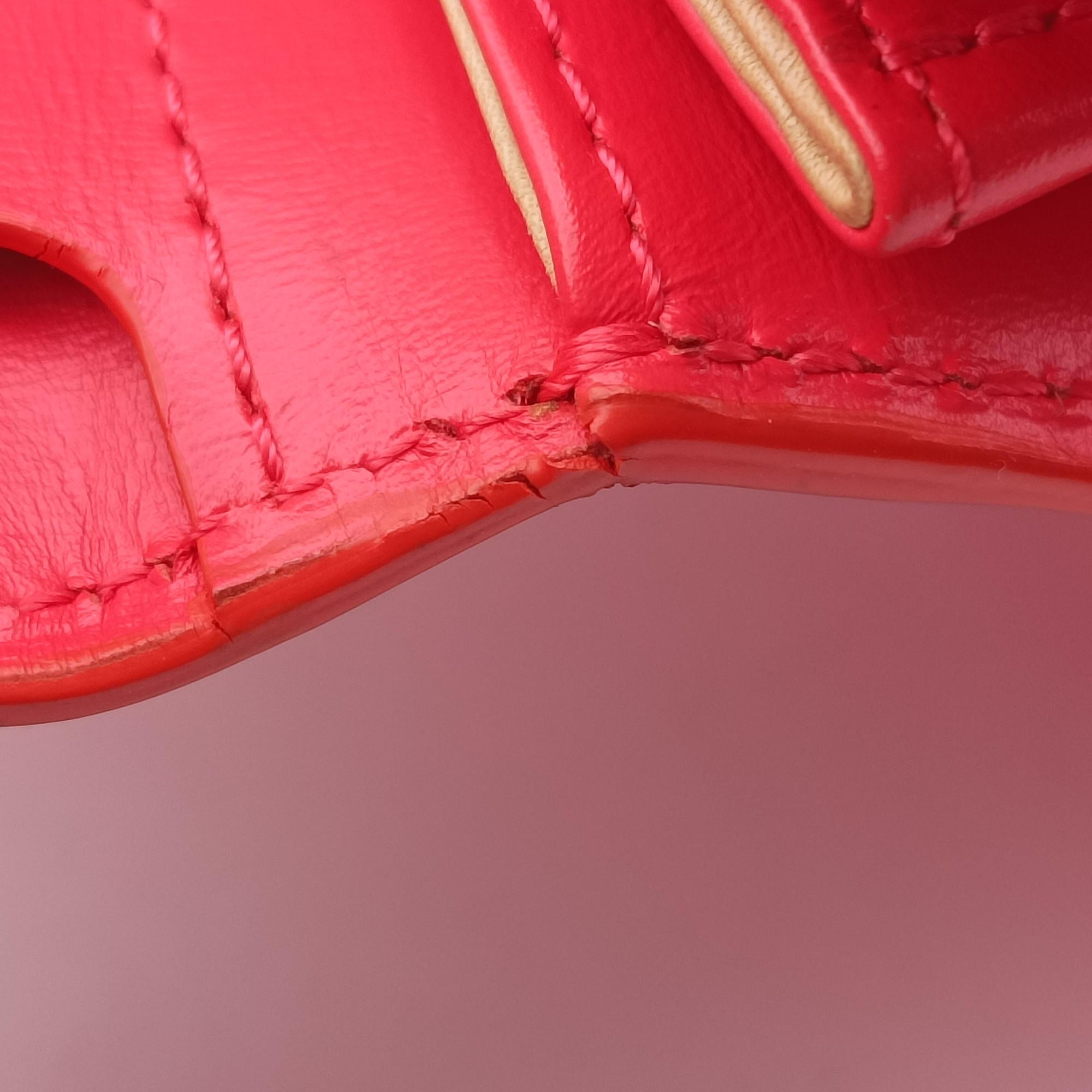 Secondhand Delvaux Brillon MM Red leather  handbag | stylenewstar