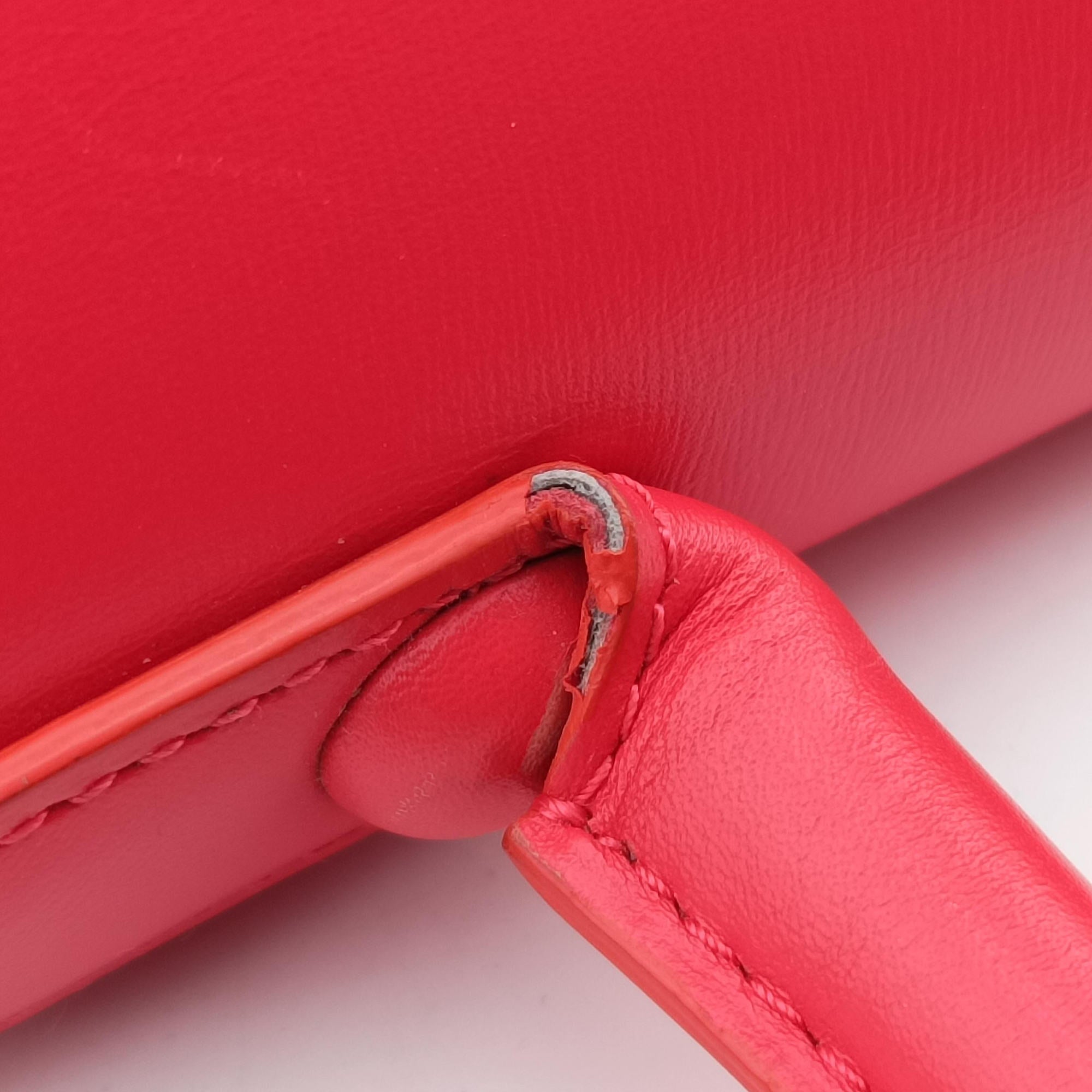 Secondhand Delvaux Brillon MM Red leather  handbag | stylenewstar