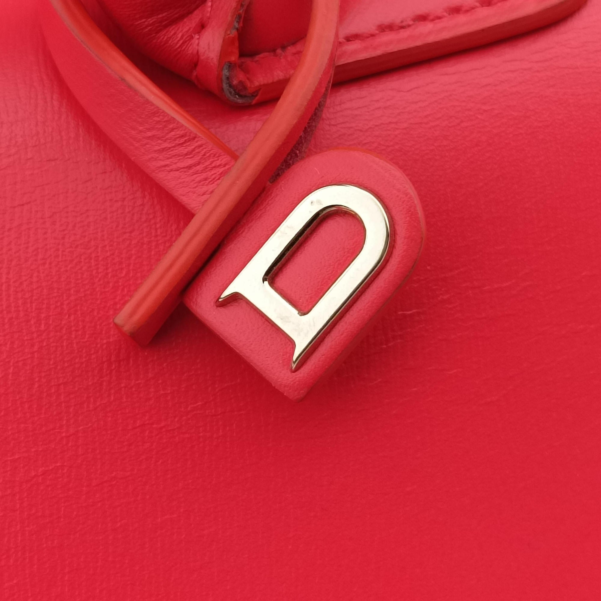 Secondhand Delvaux Brillon MM Red leather  handbag | stylenewstar