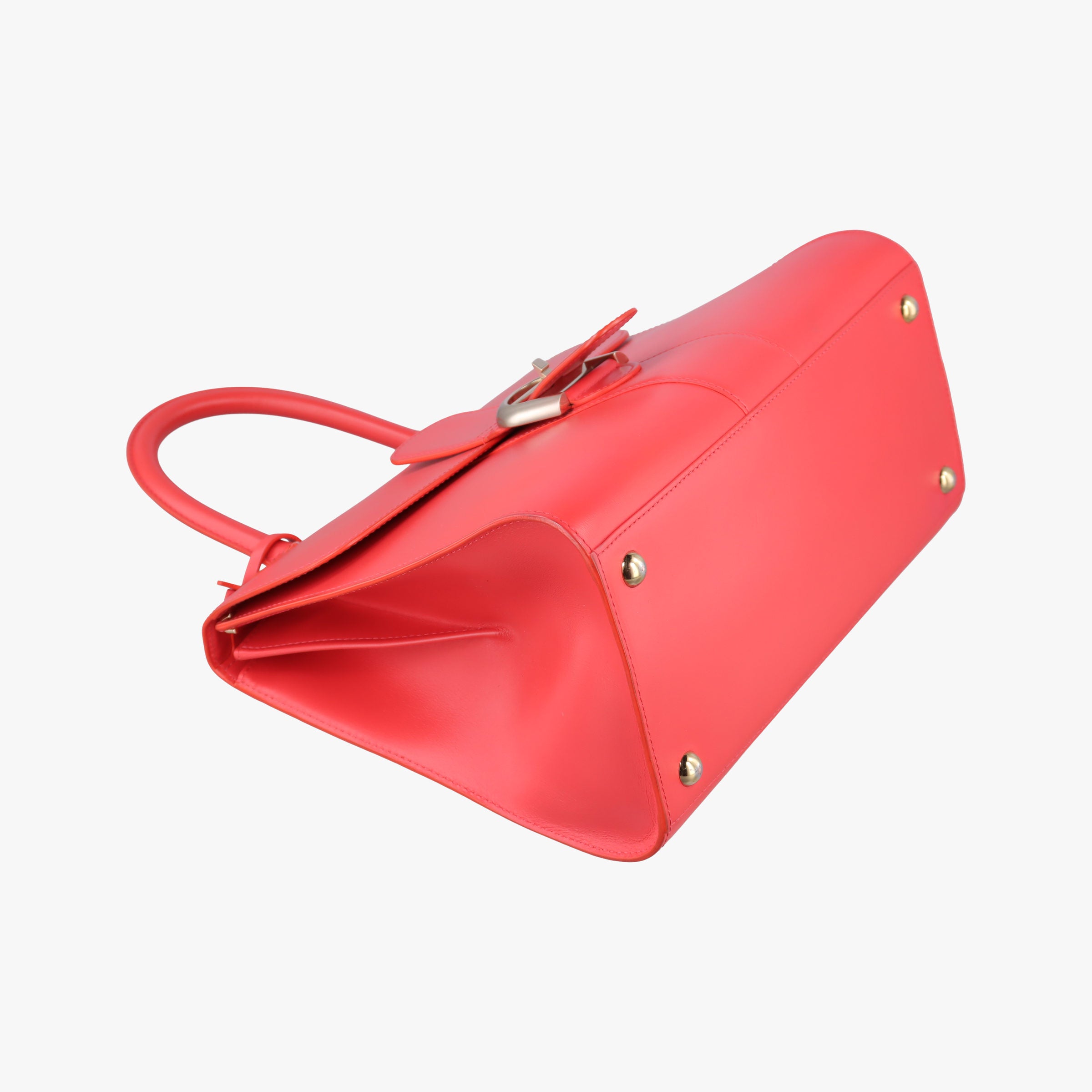 Secondhand Delvaux Brillon MM Red leather  handbag | stylenewstar