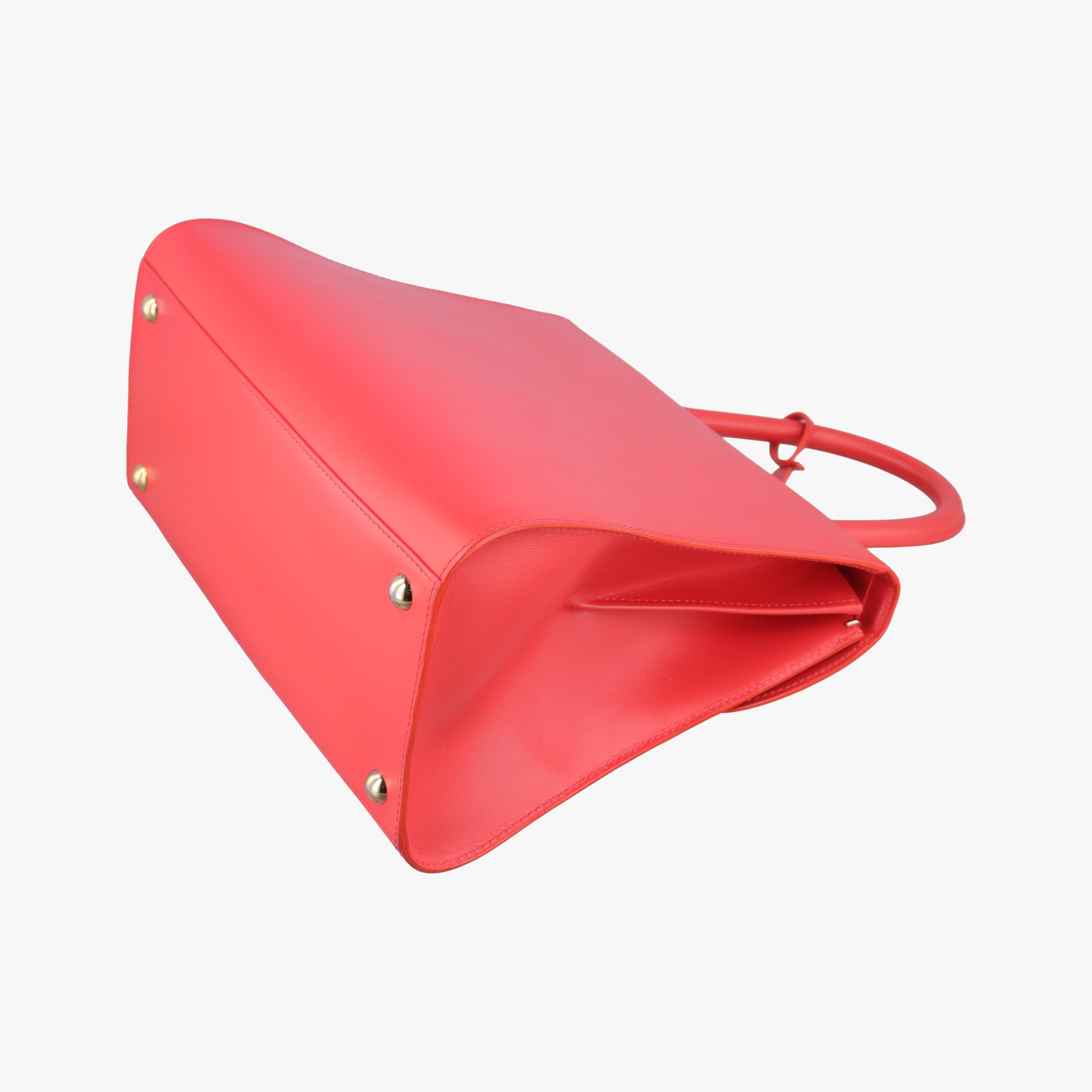 Secondhand Delvaux Brillon MM Red leather  handbag | stylenewstar