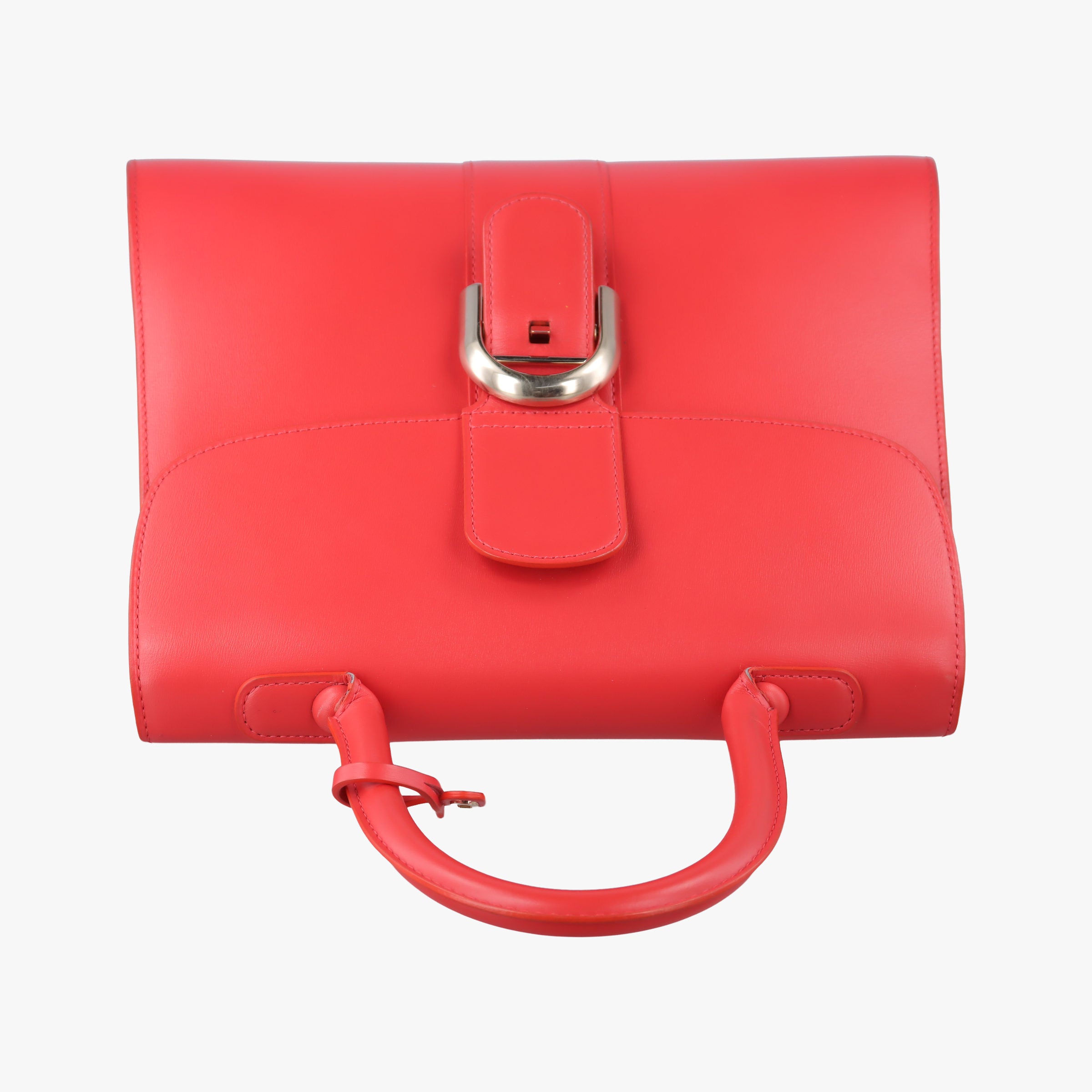 Secondhand Delvaux Brillon MM Red leather  handbag | stylenewstar