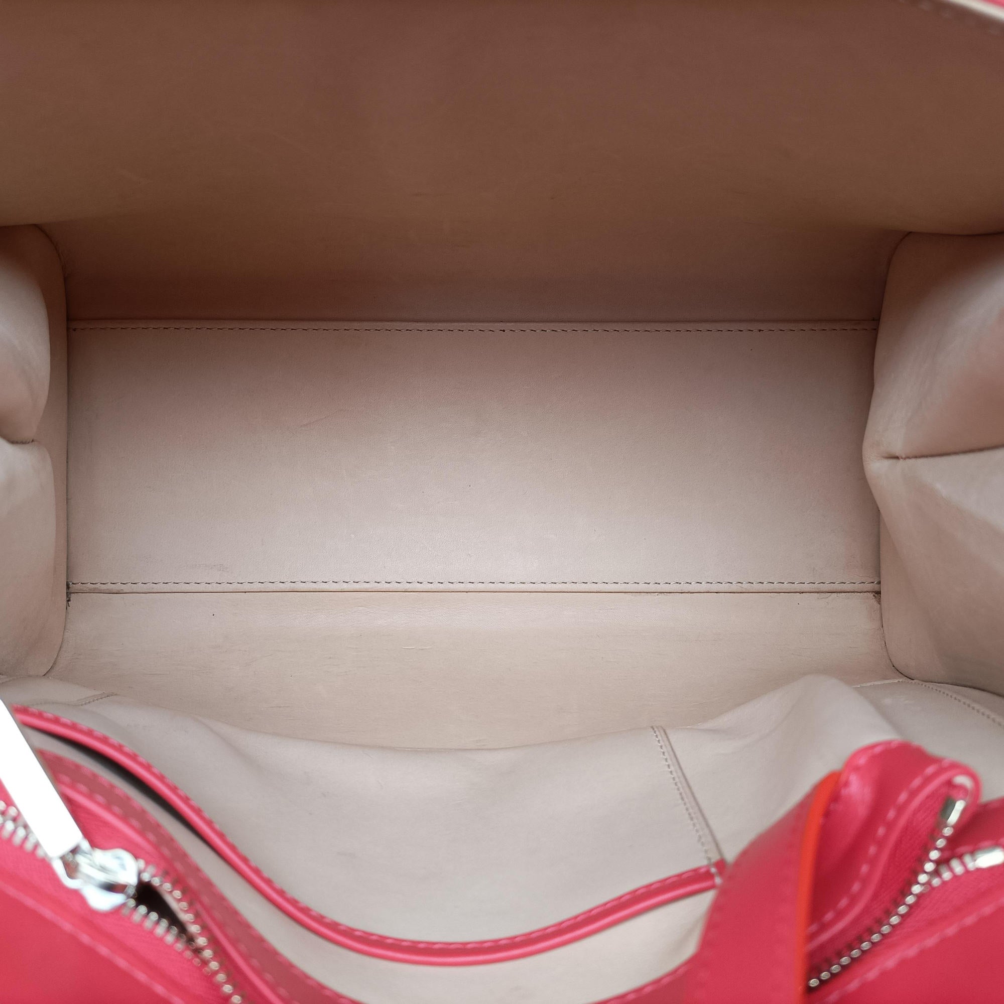 Secondhand Delvaux Brillon MM Red leather  handbag | stylenewstar