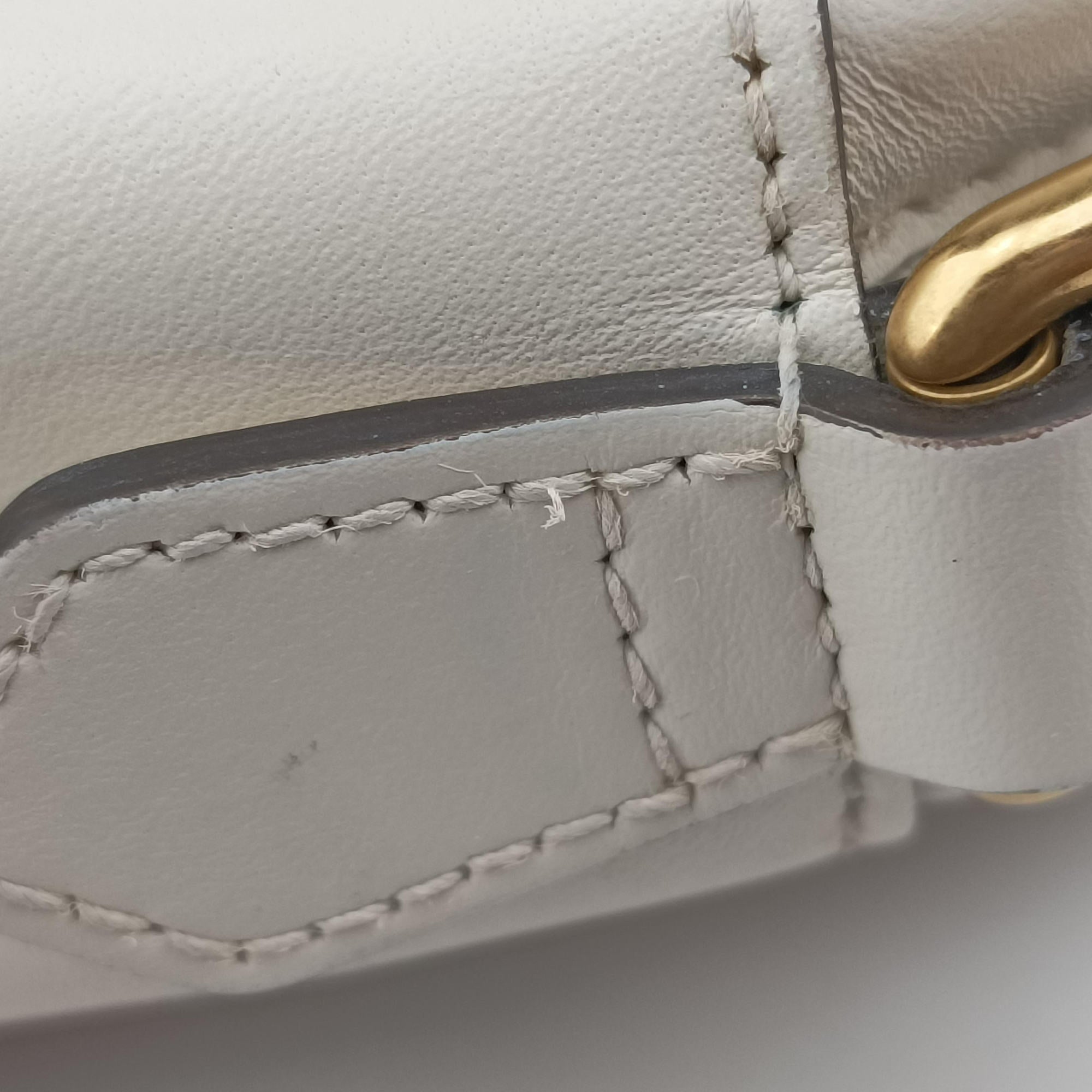 Pre-owned Gucci GG Marmont White × MultiColor Leather 448065 shoulderbag | stylenewstar